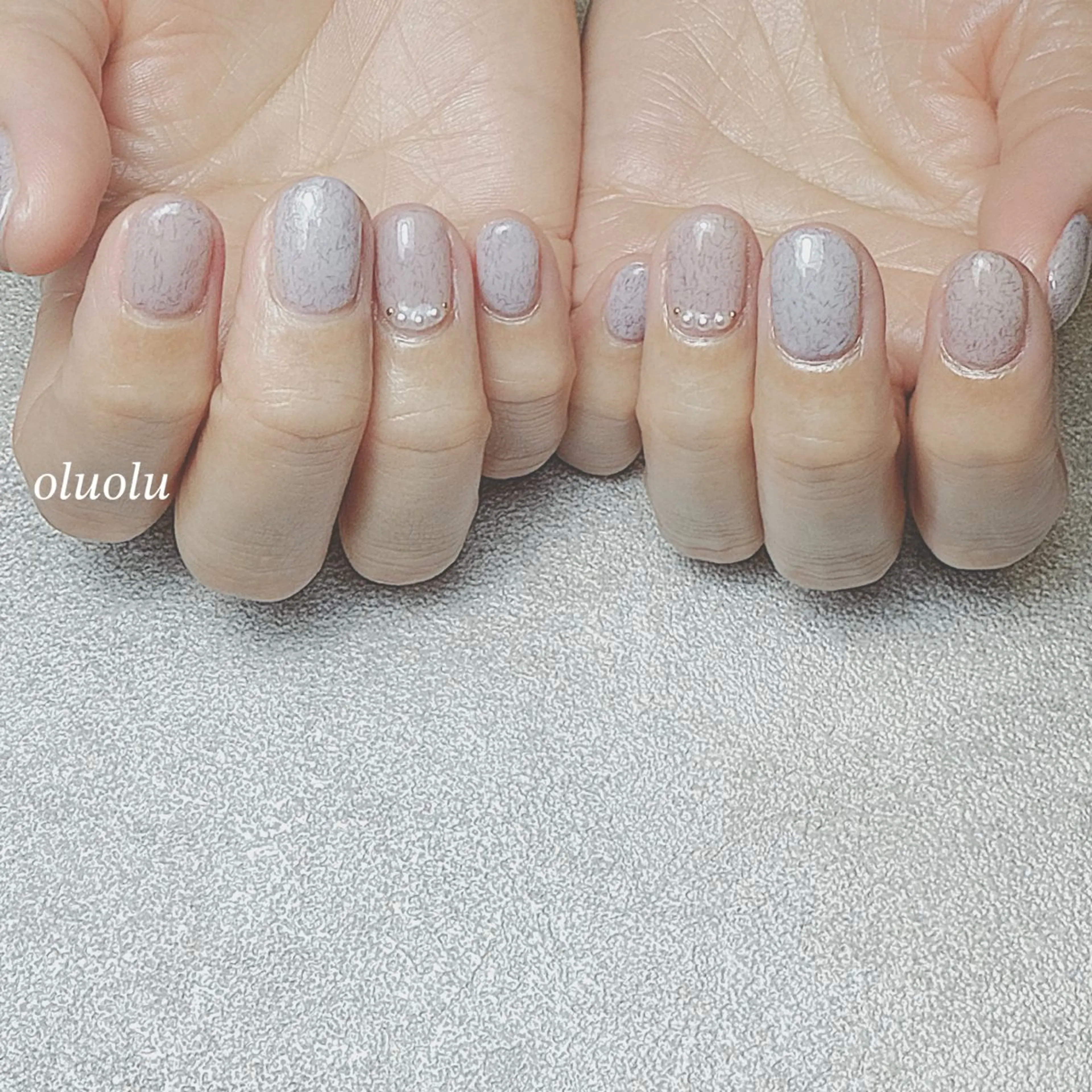 ネイル アートネイル フットネイル オフィスネイル ワンカラーネイル ショートネイル ハンドネイル 大村 紬華のネイルデザイン