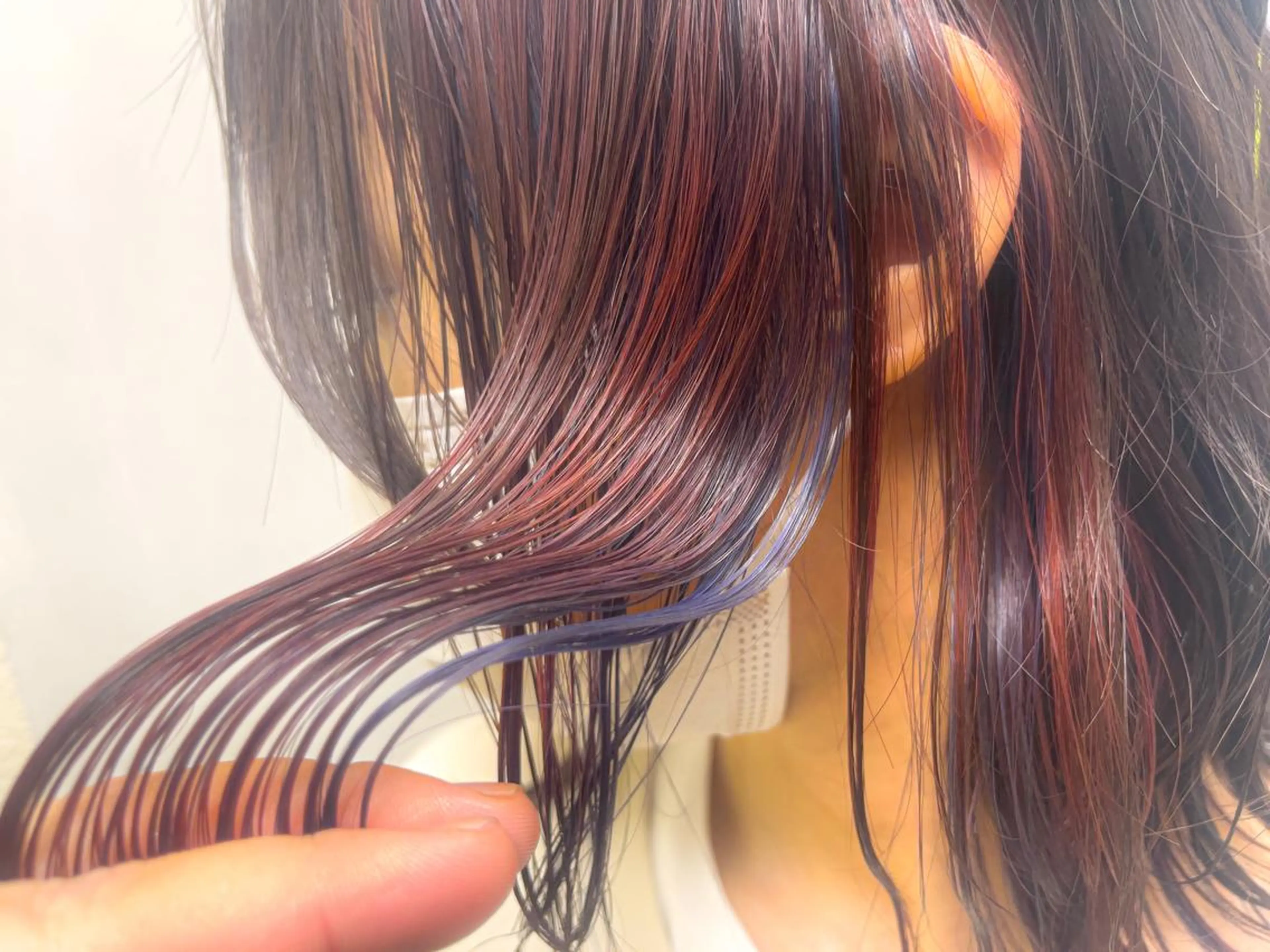 ショート カラー ブリーチ ブルーカラー ケアブリーチ ハイライトカラー インナーカラー OAK溝の口 𖠋SHINYAのヘアスタイル