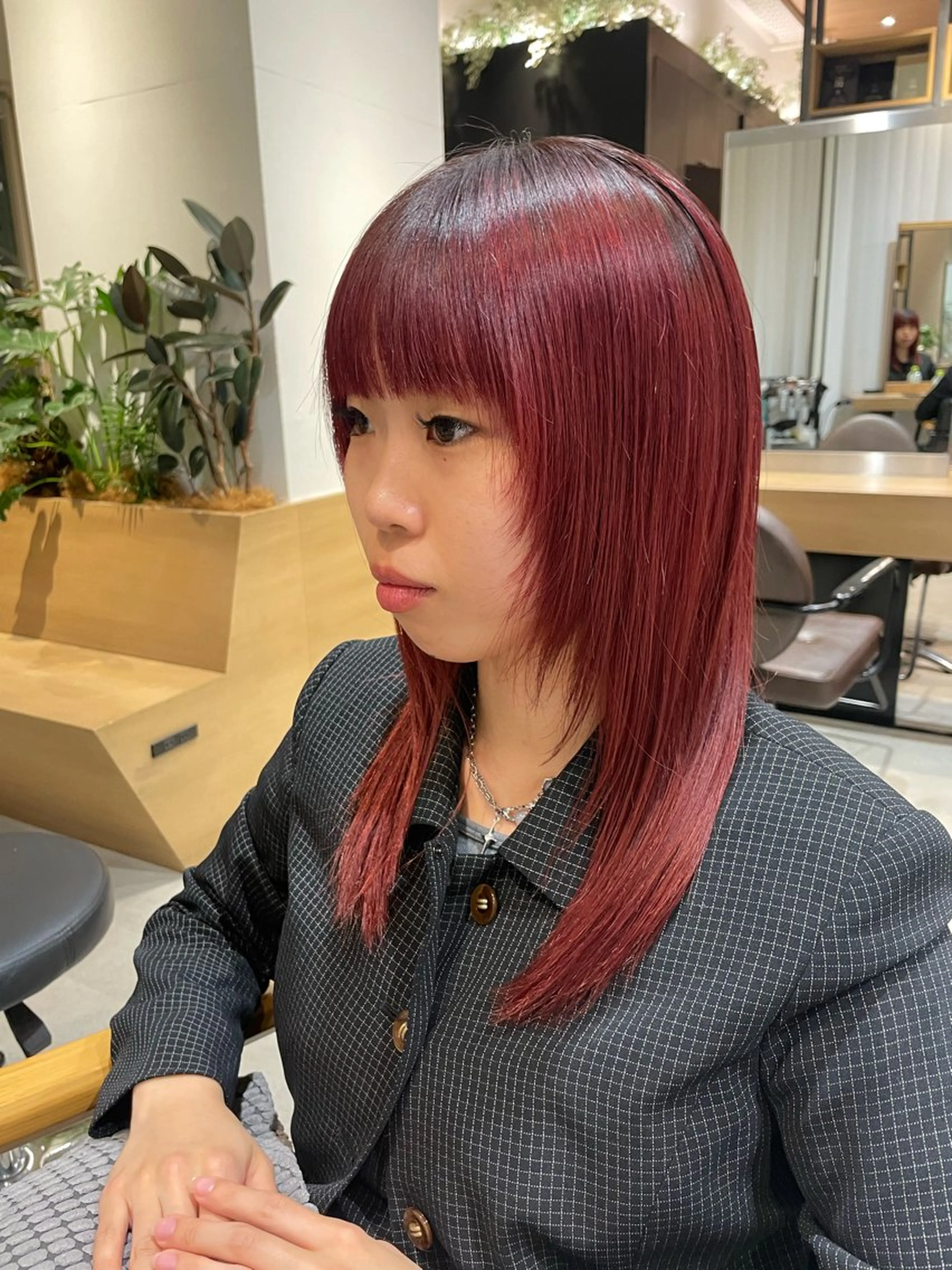 セミロング 顔まわりレイヤー レイヤーカット カット トリートメント ヘッドスパ ヘアセット SHEA.学芸大学所属・一箭 恵梧/ロングヘアのヘアスタイル