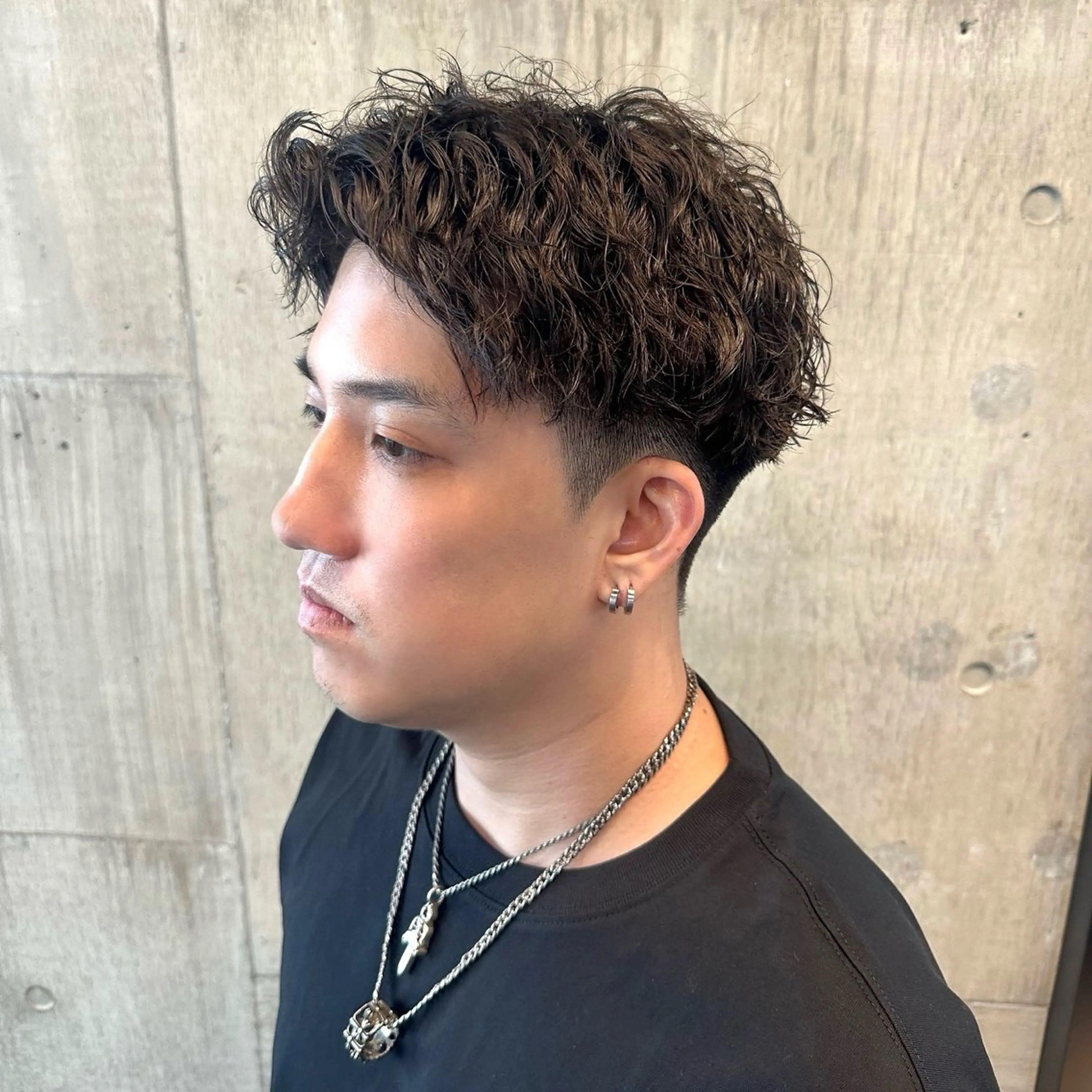ショート パーマ メンズ メンズパーマ ツイストスパイラルパーマ スパイラルパーマ カット パーマ トリートメント ツイスパ/メンズ パーマ/歩夢のヘアスタイル