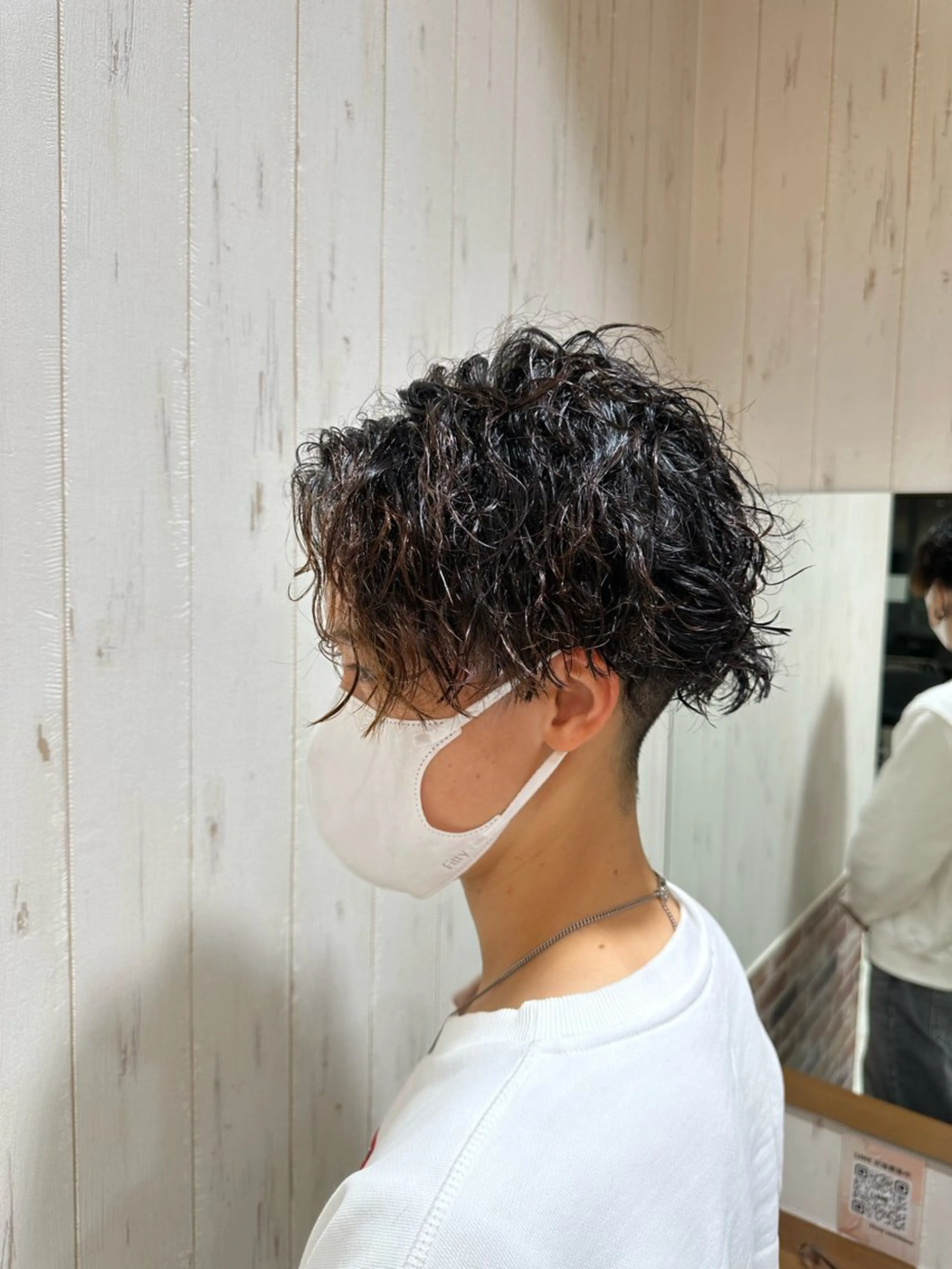 ショート パーマ メンズ メンズブリーチ ダウンパーマ メンズハイライト メンズインナーカラー メンズ韓国風 パーマ brace立花店所属・中嶋 紘夢のヘアスタイル