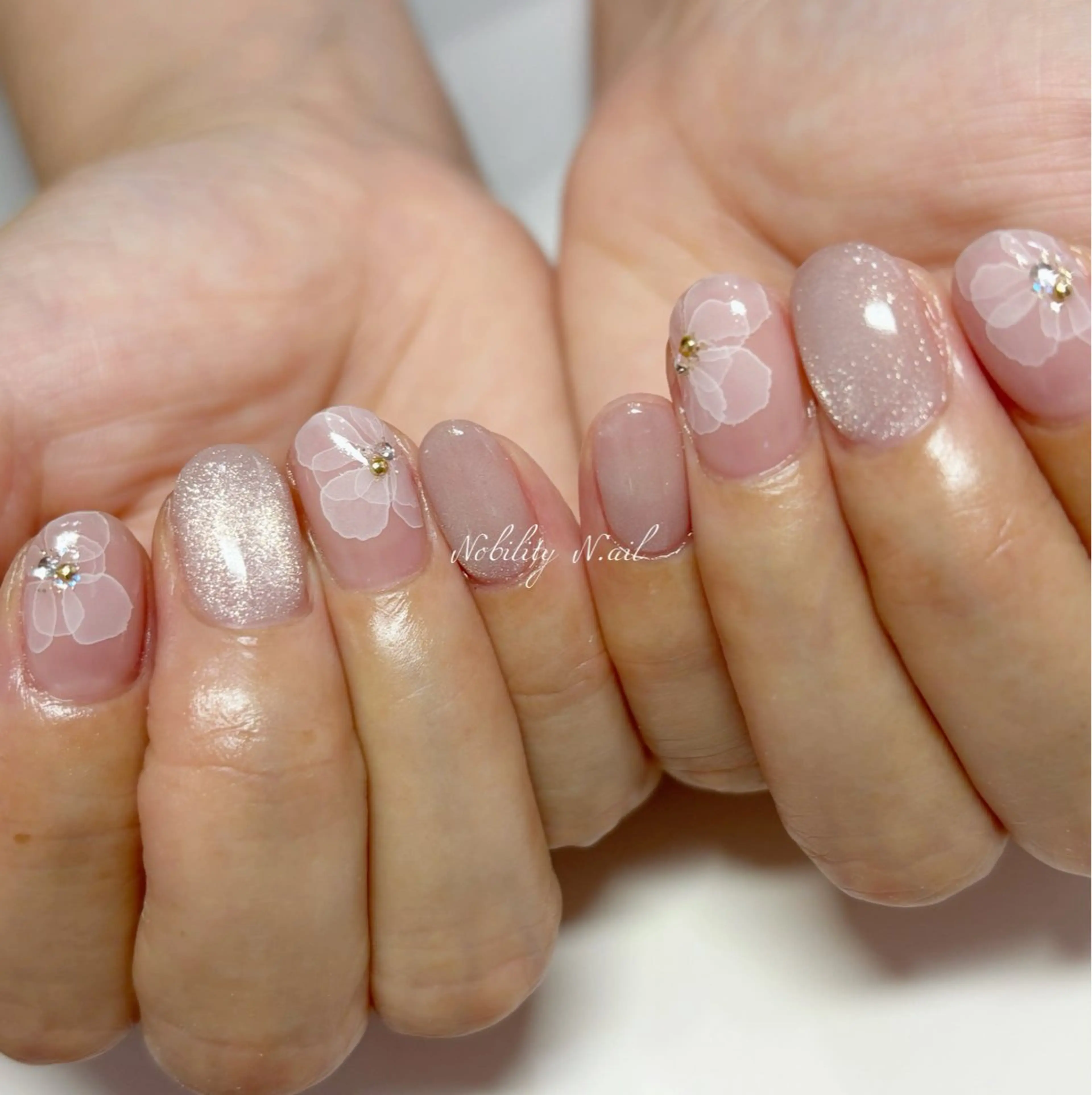 ネイル フラワーネイル ネイルサロンNobilityNail所属・風口 麻由子のネイルデザイン