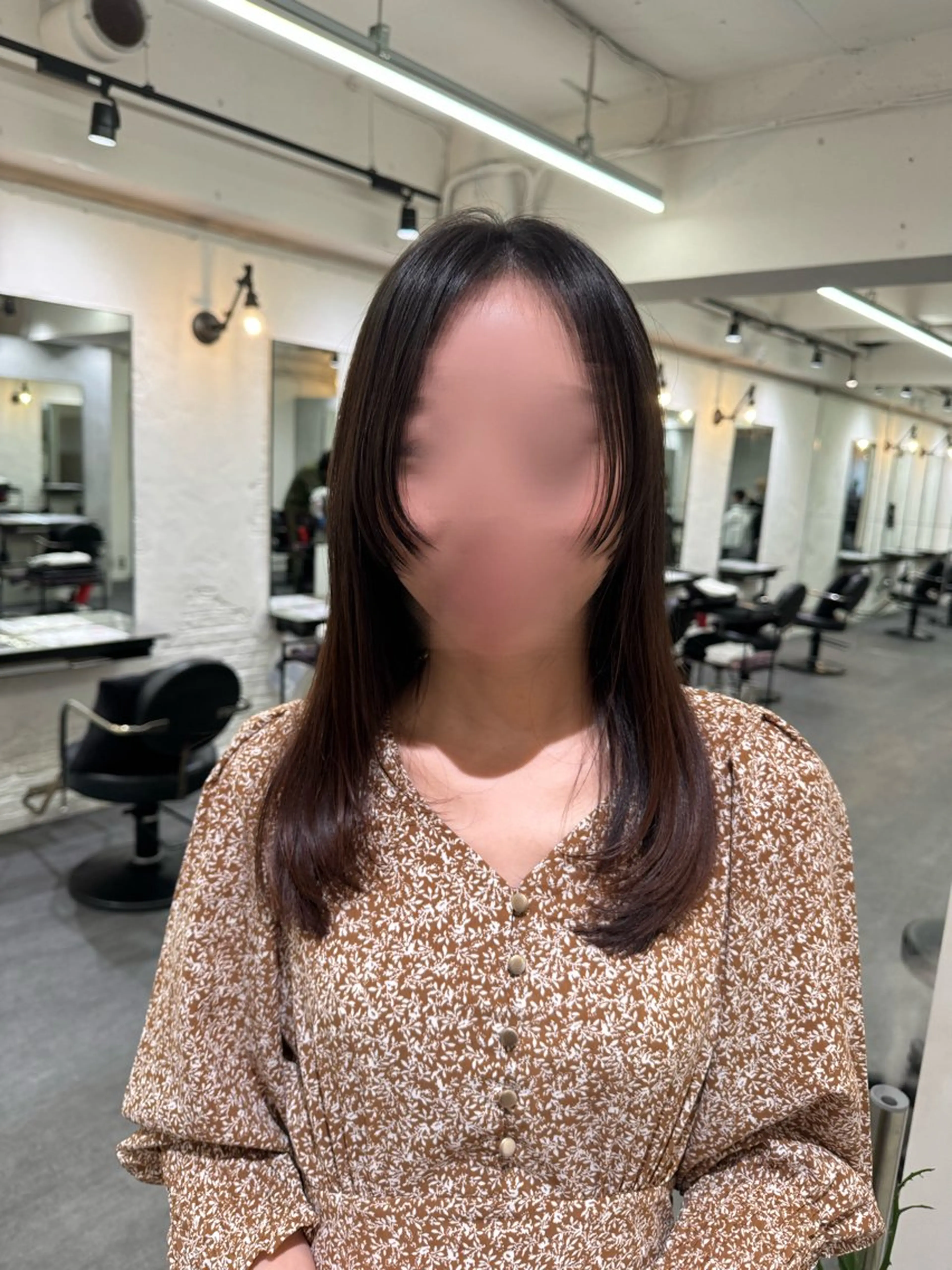 セミロング 姫カット レイヤーカット カット ヘアカラー トリートメント 赤み無し柔らかカラー 【梅田】madokaのヘアスタイル