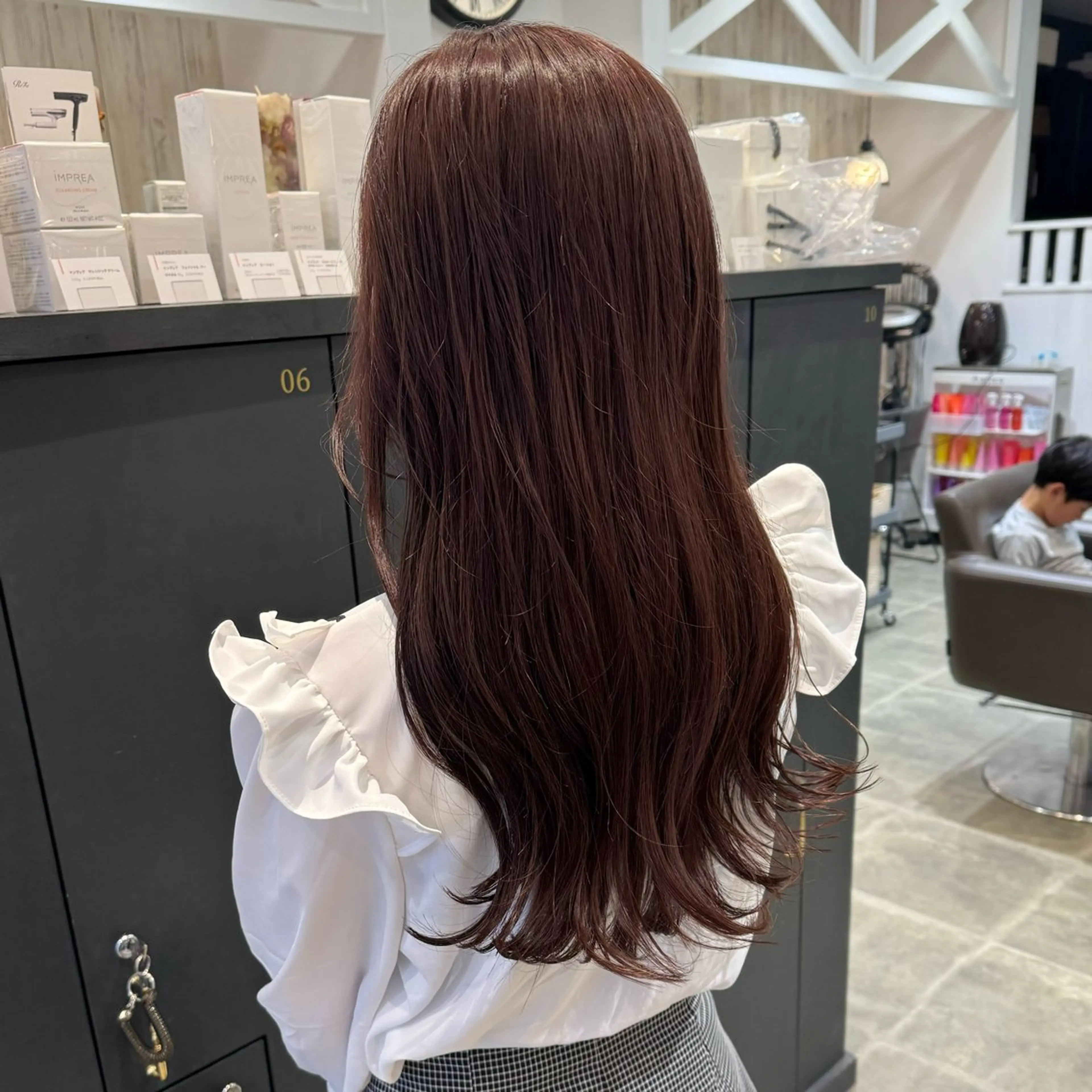 ロング カラー カット ヘアカラー 細沼 葵のヘアスタイル