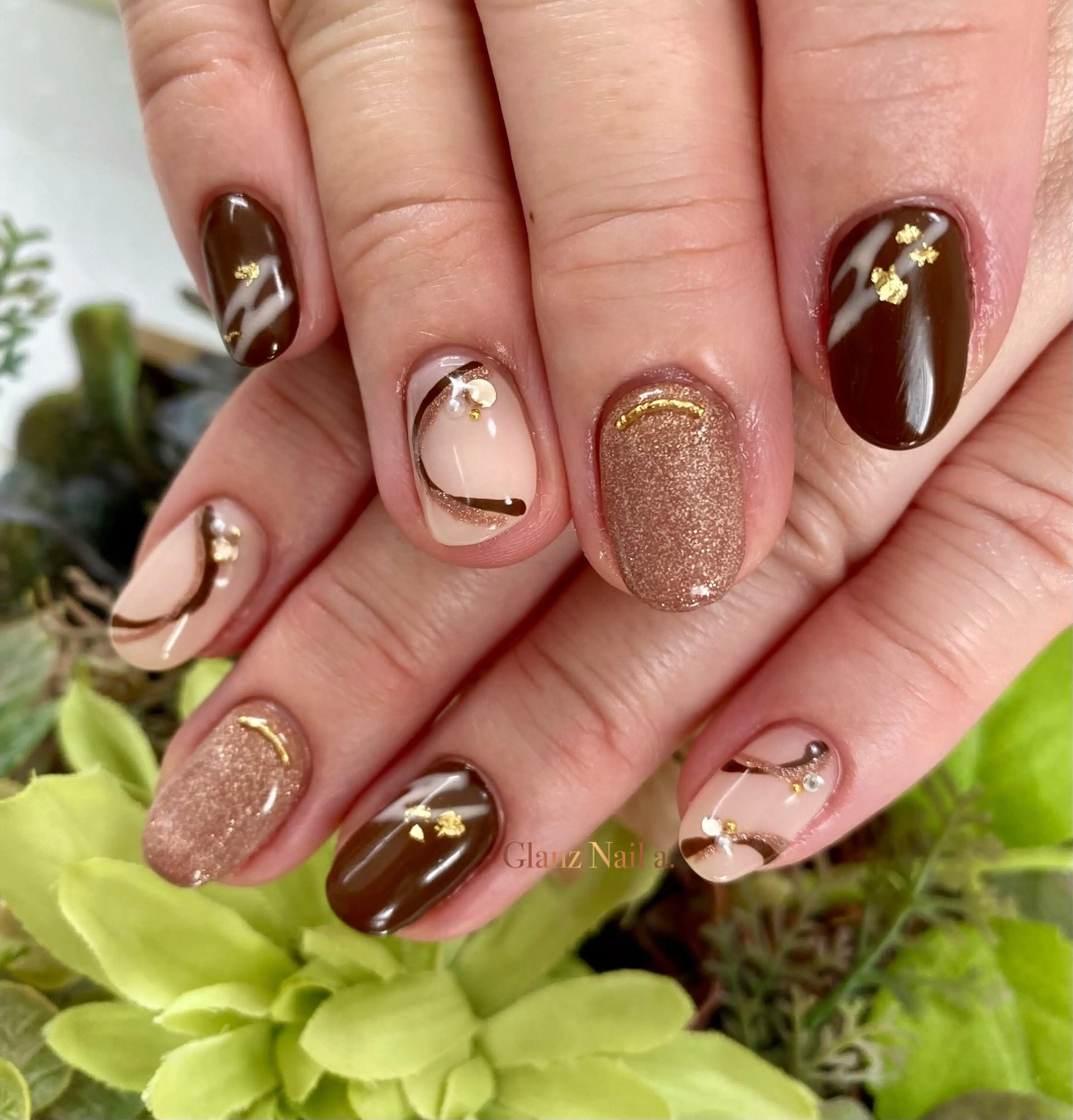 ネイル ハンドネイル Glanz  Nail aのネイルデザイン