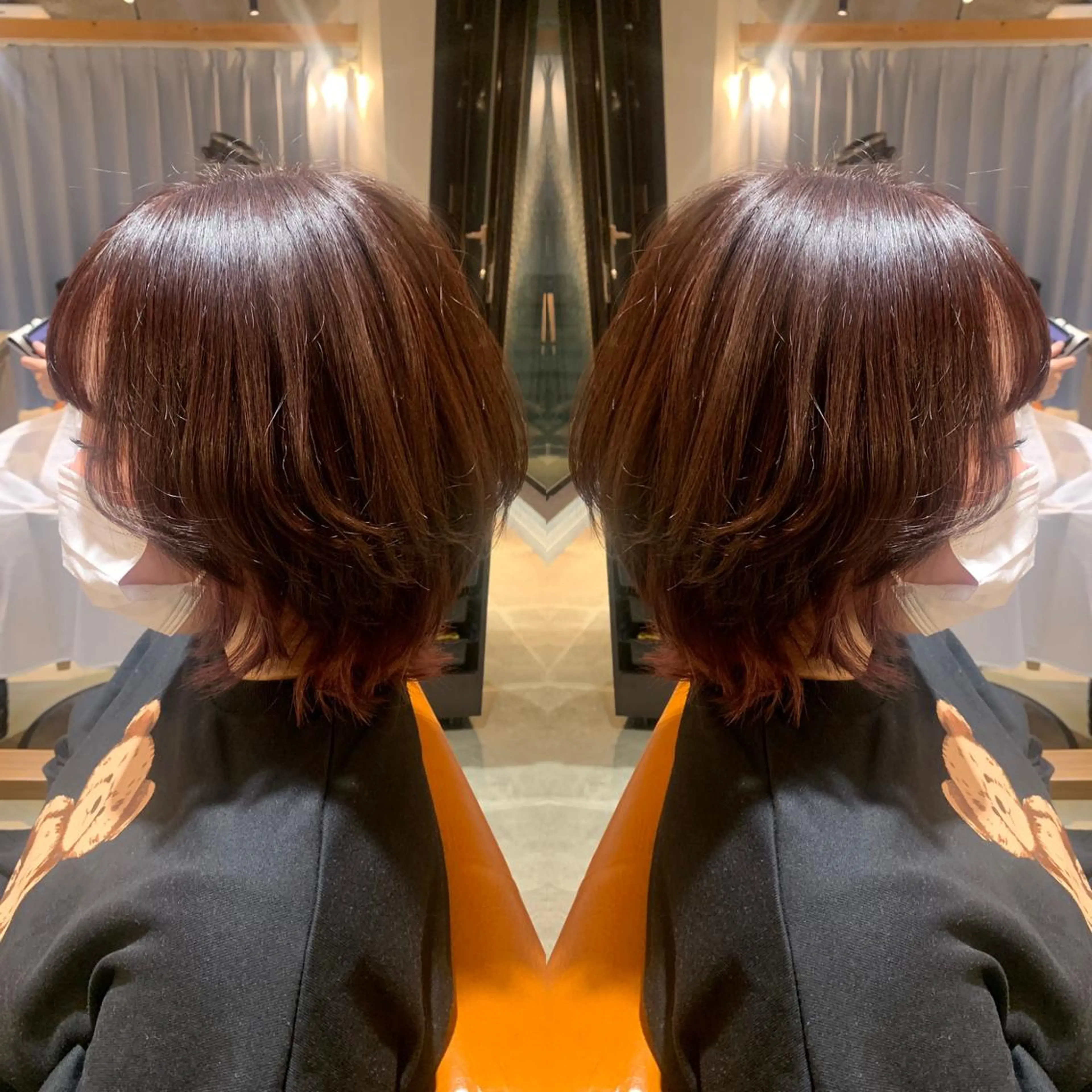 ショート カラー ピンクカラー ウルフカット 韓国🇰🇷 ✂︎hair 内田愛のヘアスタイル