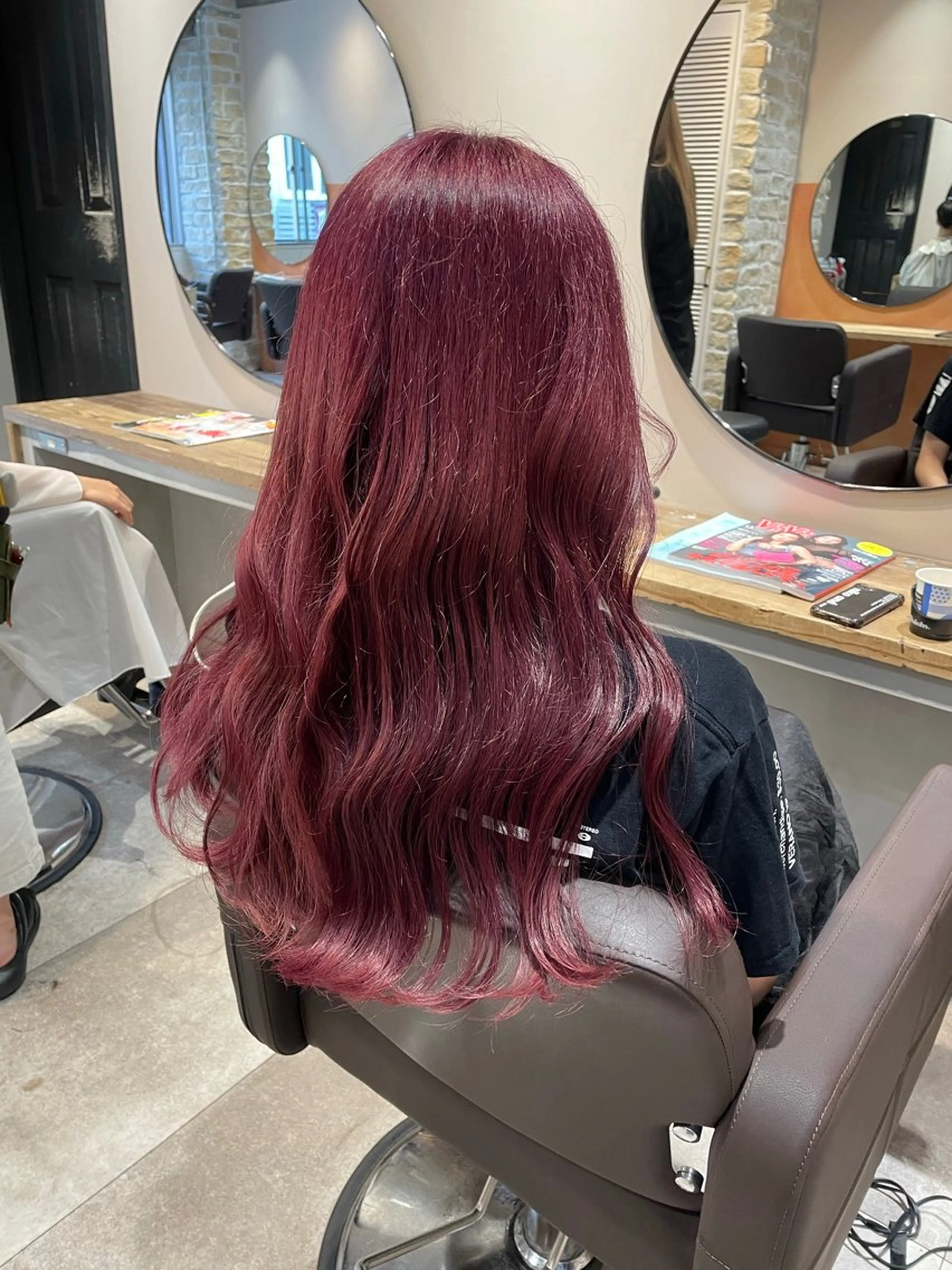 ロング カラー ピンクカラー ヘアカラー トリートメント 👾TAMURA MAAYA👾のヘアスタイル