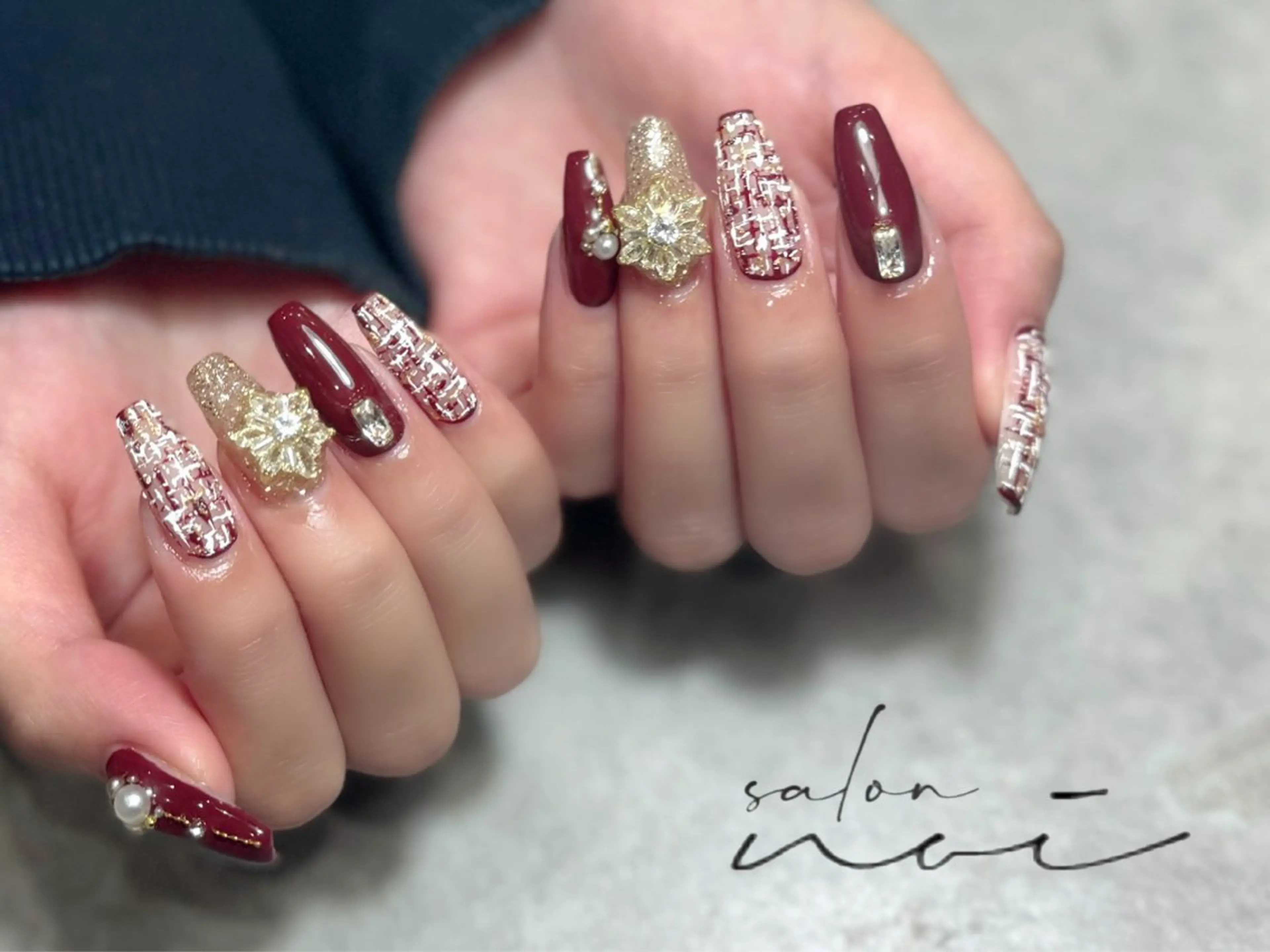 ネイル ツイードネイル ハンドネイル salon noi所属・salon noiのネイルデザイン