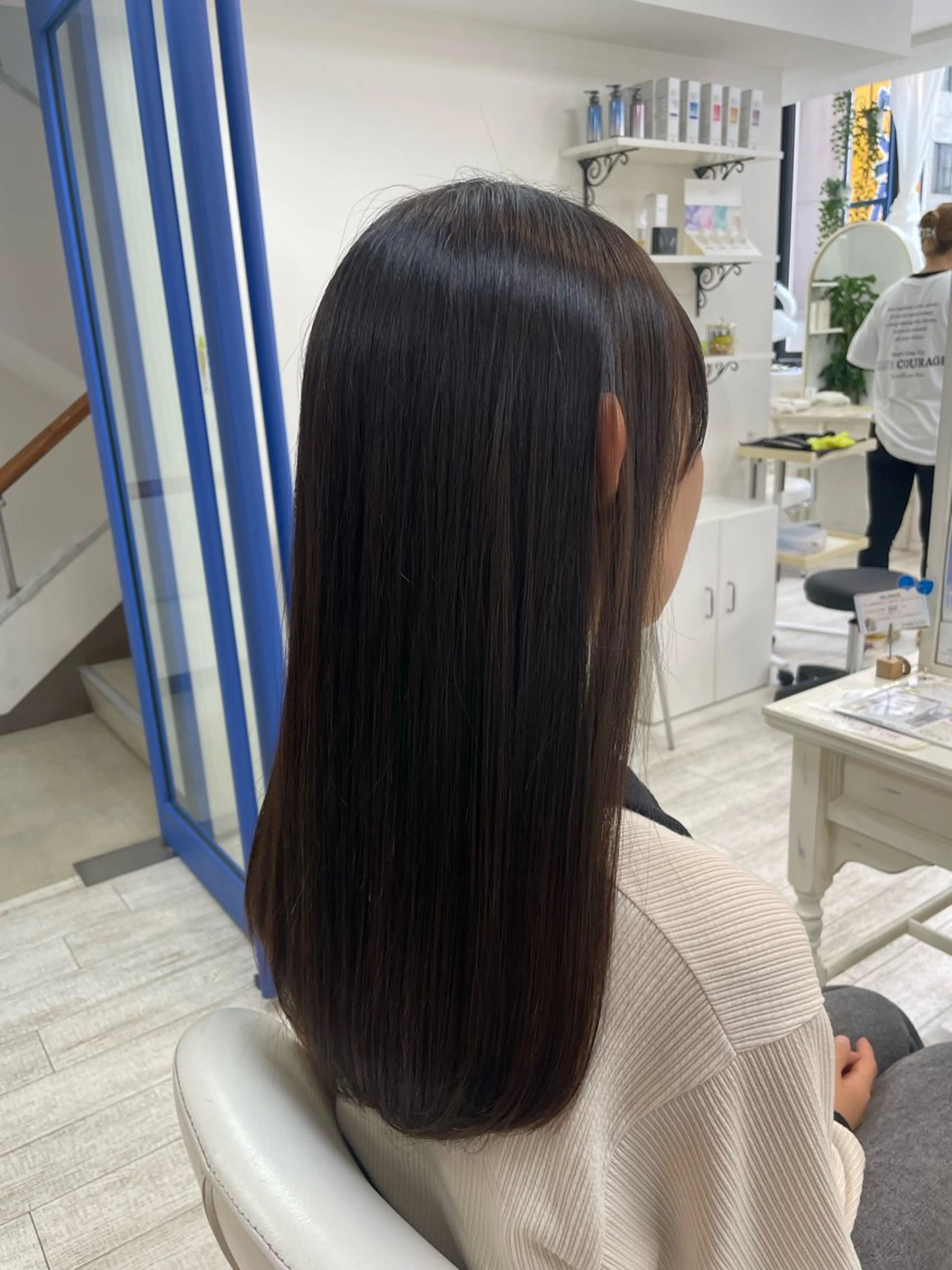 ロング カット 縮毛矯正 トリートメント 新籾 尚哉のヘアスタイル