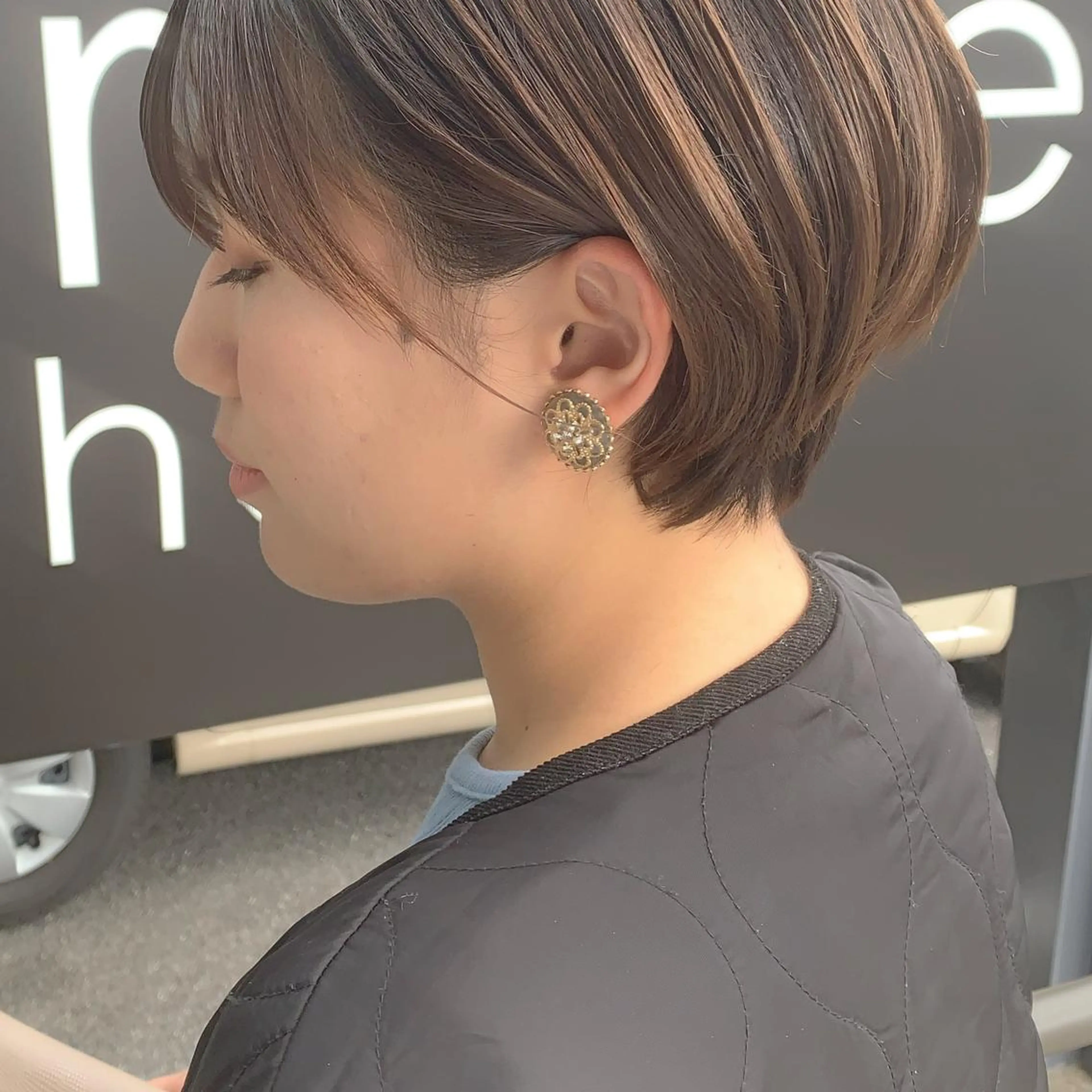 ショート カラー ショートヘア 小顔カット カット トリートメント 前田 善夫のヘアスタイル