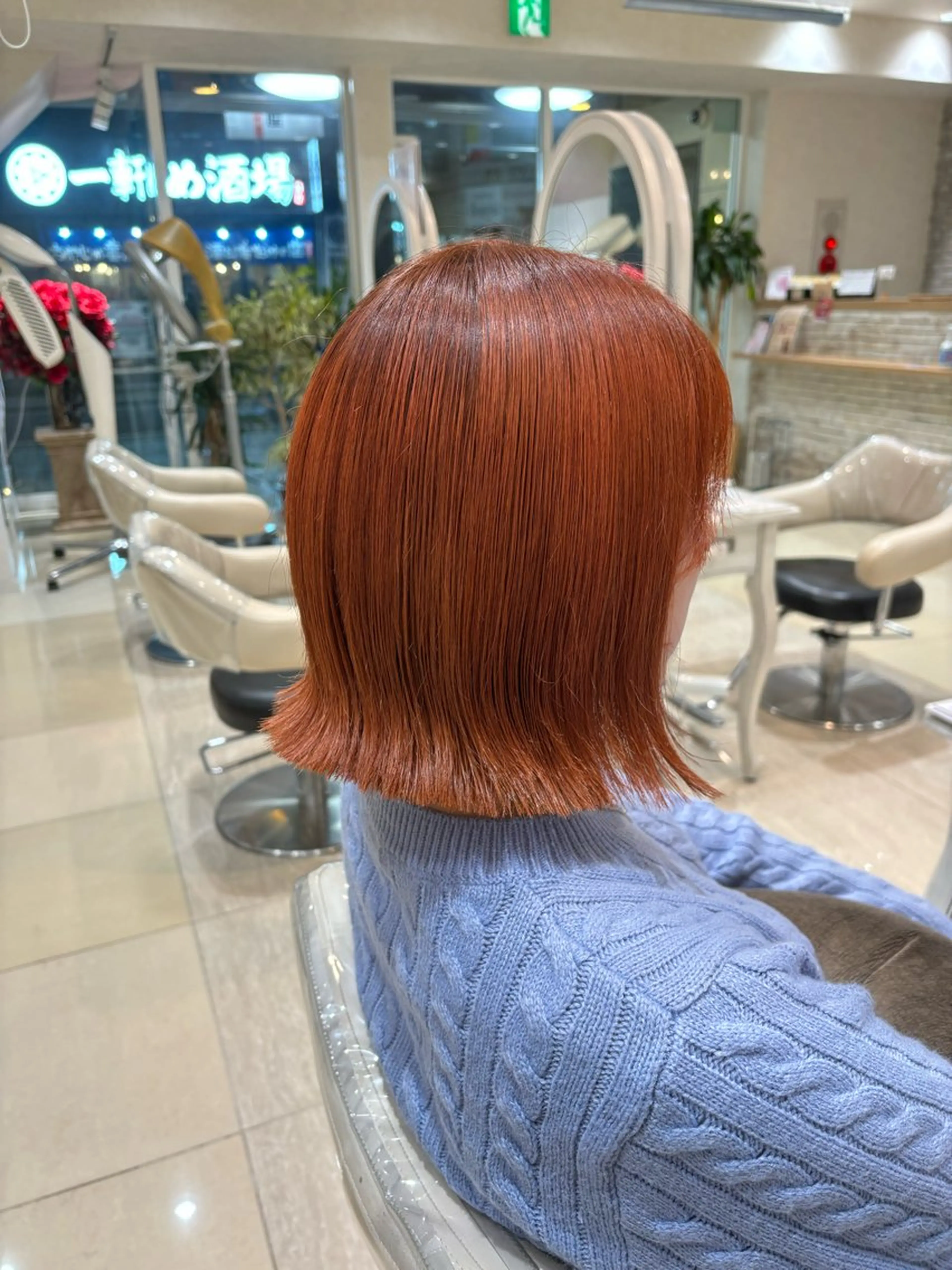 ミディアム カラー カット ヘアカラー トリートメント ぷっつりボブ🫧 タケウチアミのヘアスタイル