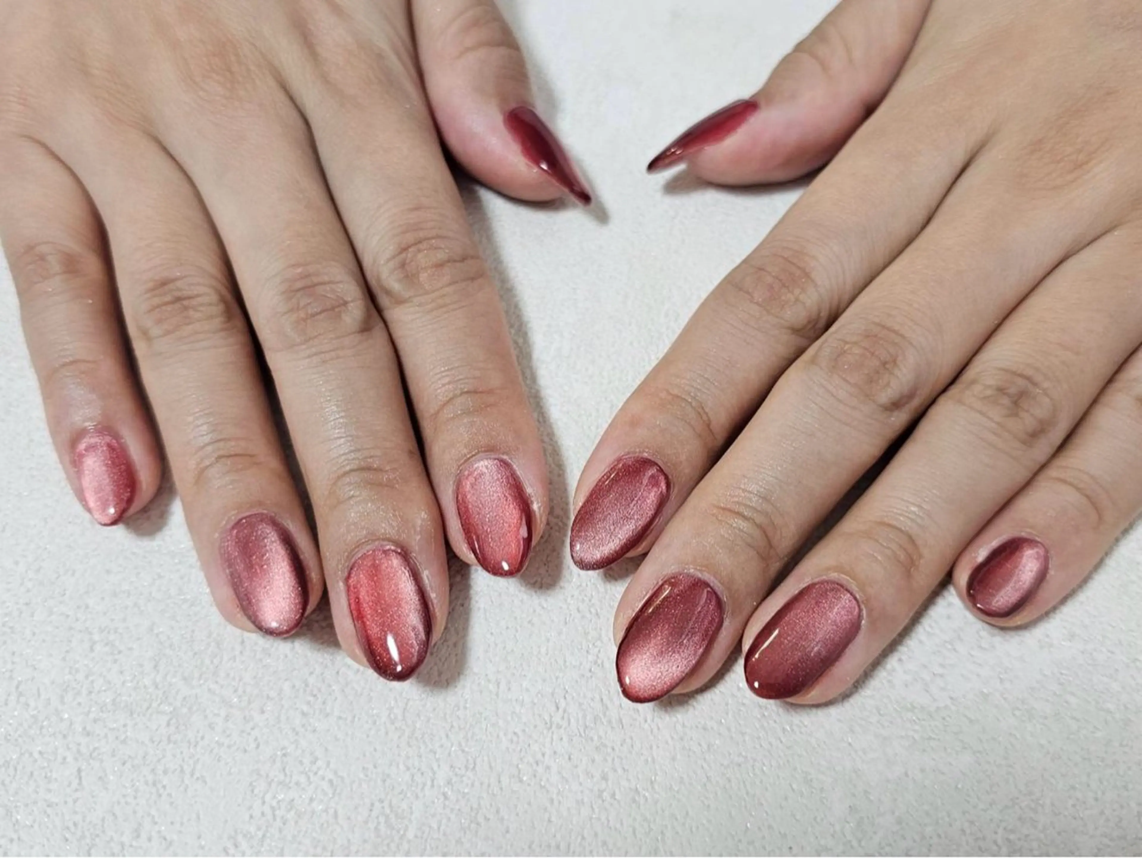 ネイル オーロラネイル フットネイル フレンチネイル ジェルネイル マグネットネイル ハンドネイル Mogu nail 二子玉川のネイルデザイン