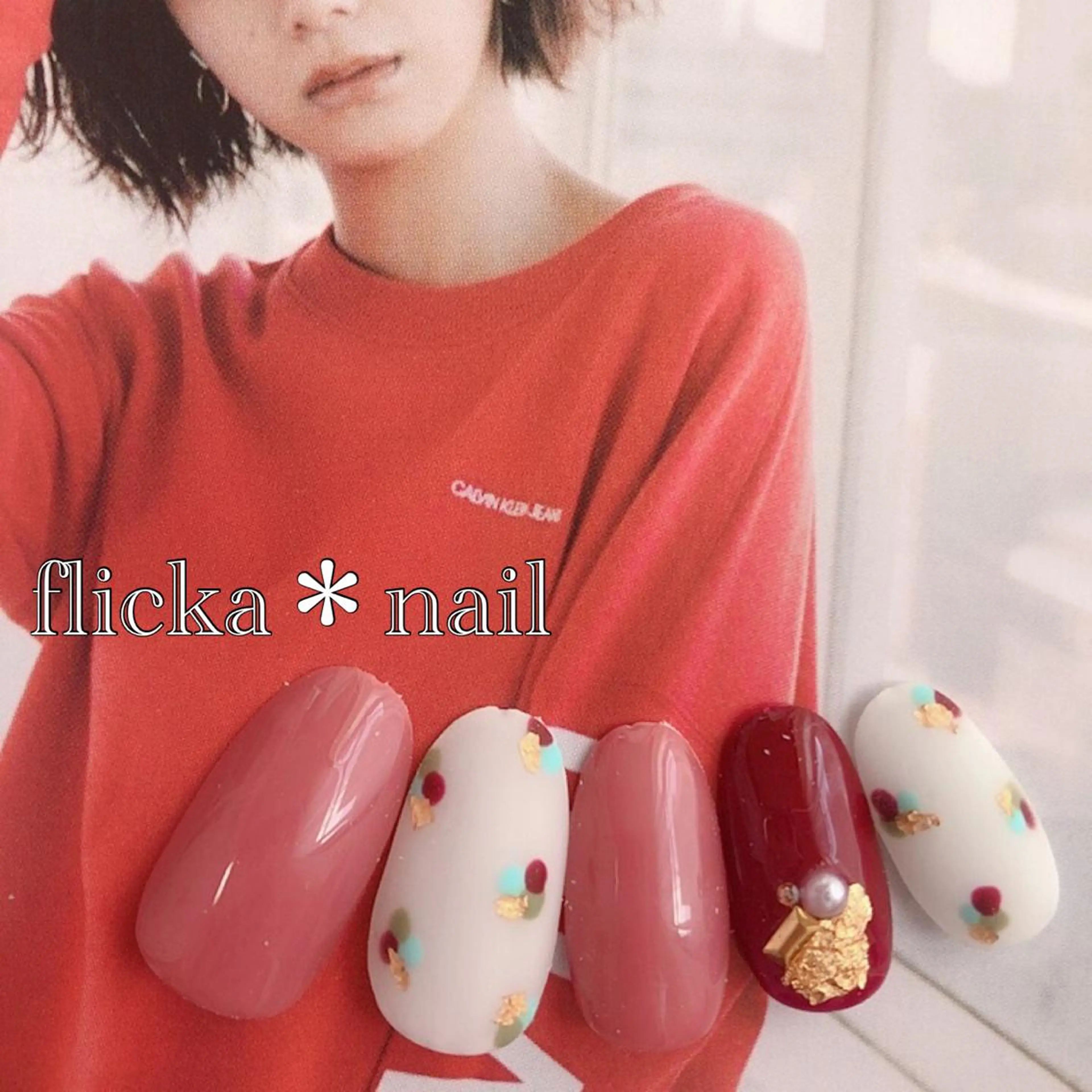 ネイル ドット フラワーネイル ハンドネイル flicka＊nail所属・flicka* nailのネイルデザイン