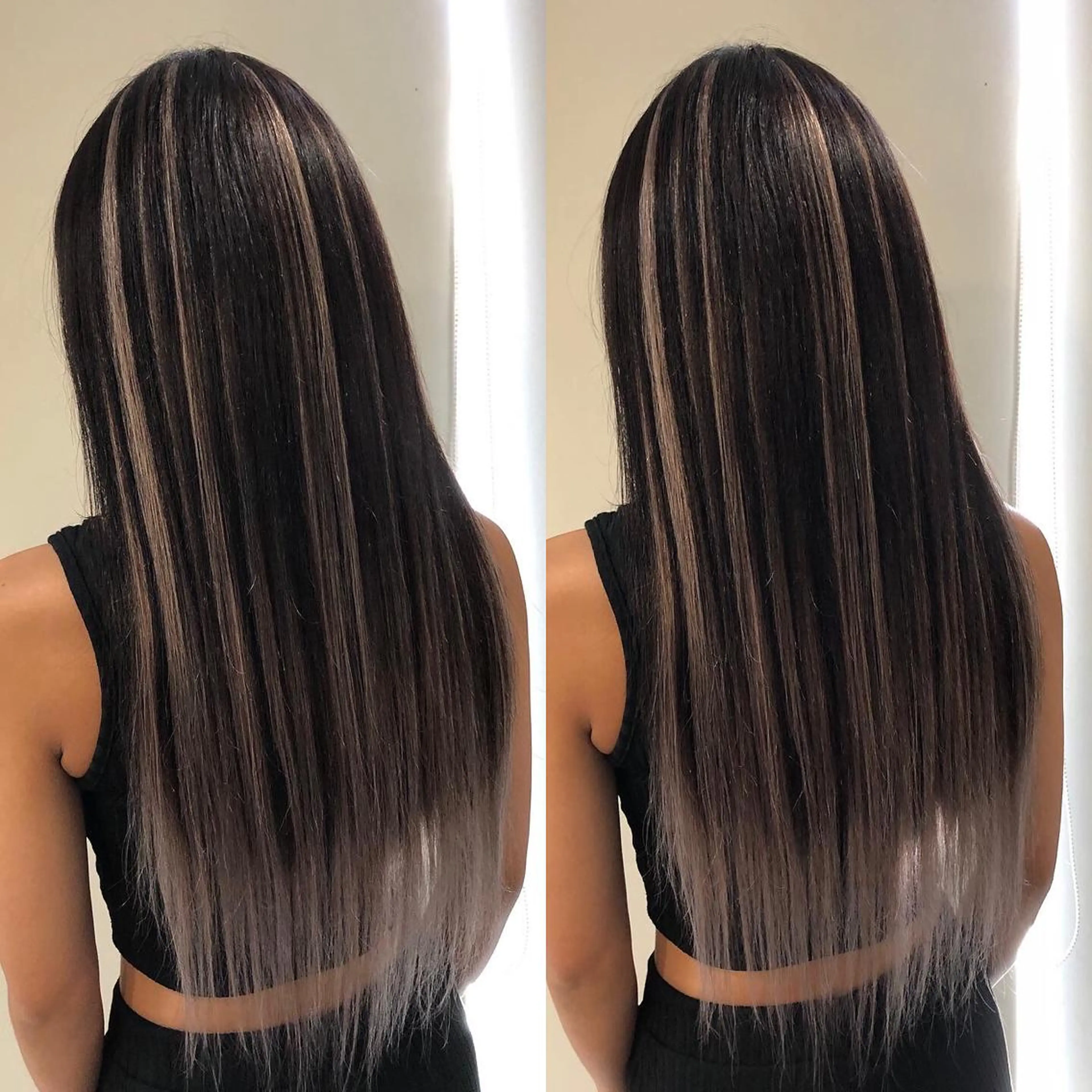 ロング カラー ヘアアレンジ シールエクステ バレイヤージュ ブリーチ ケアブリーチ ハイライトカラー alpha. カラーエクステ下妻のヘアスタイル