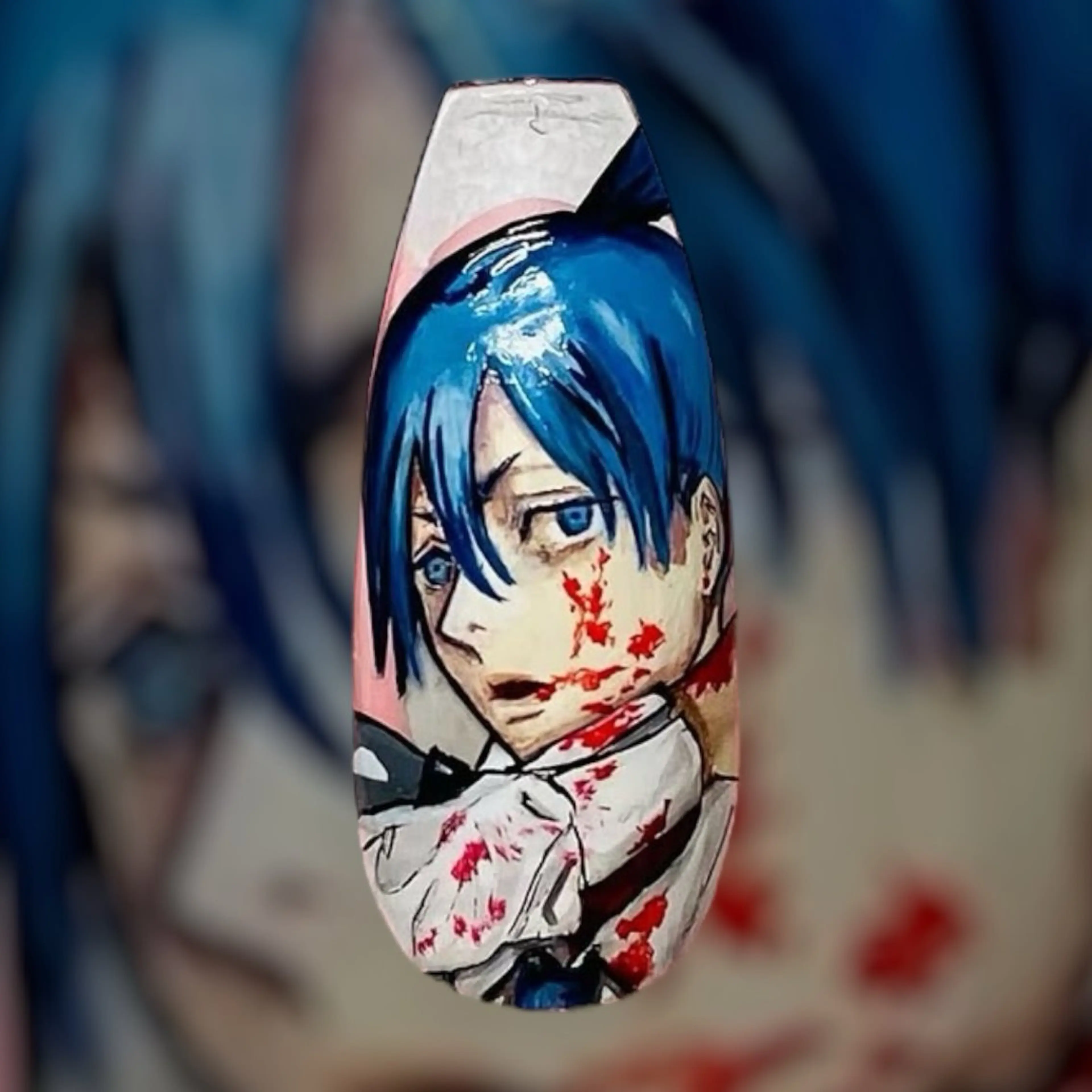 キャラネイル＋ワンカラーの写真