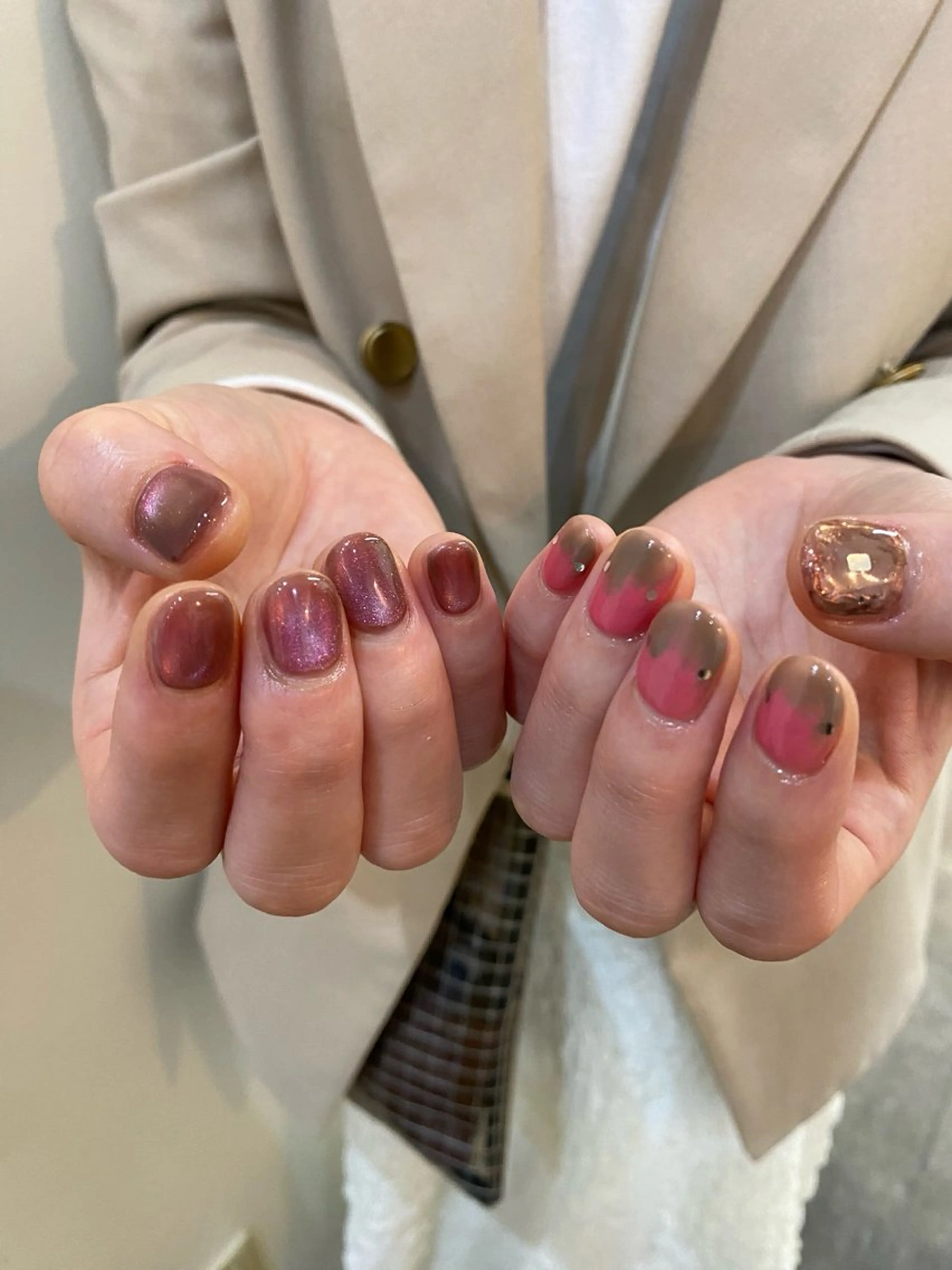 ネイル ピンク nable.所属・望月 実莉のネイルデザイン