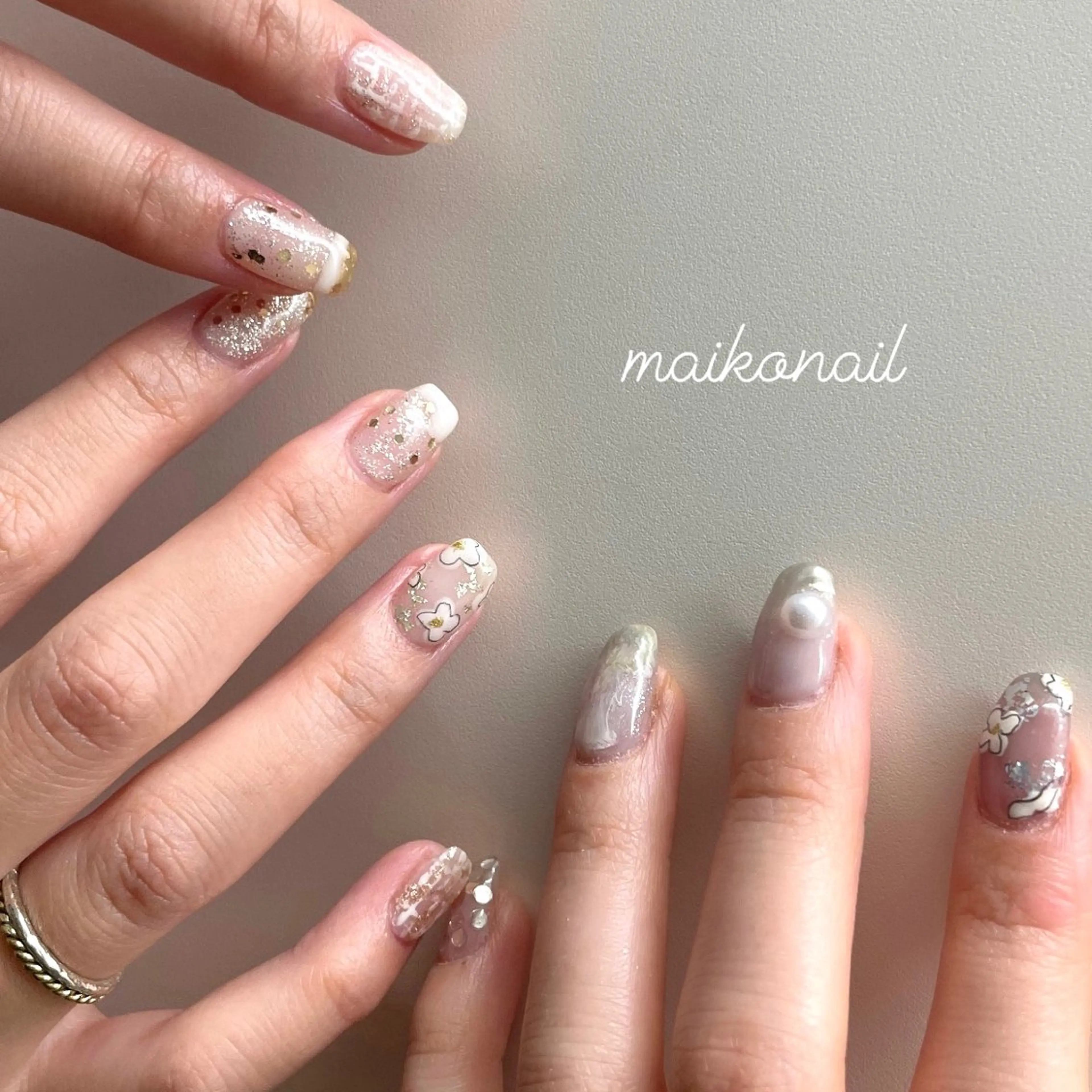 ネイル ハンドネイル 【淡色color/ nail】maikoのネイルデザイン