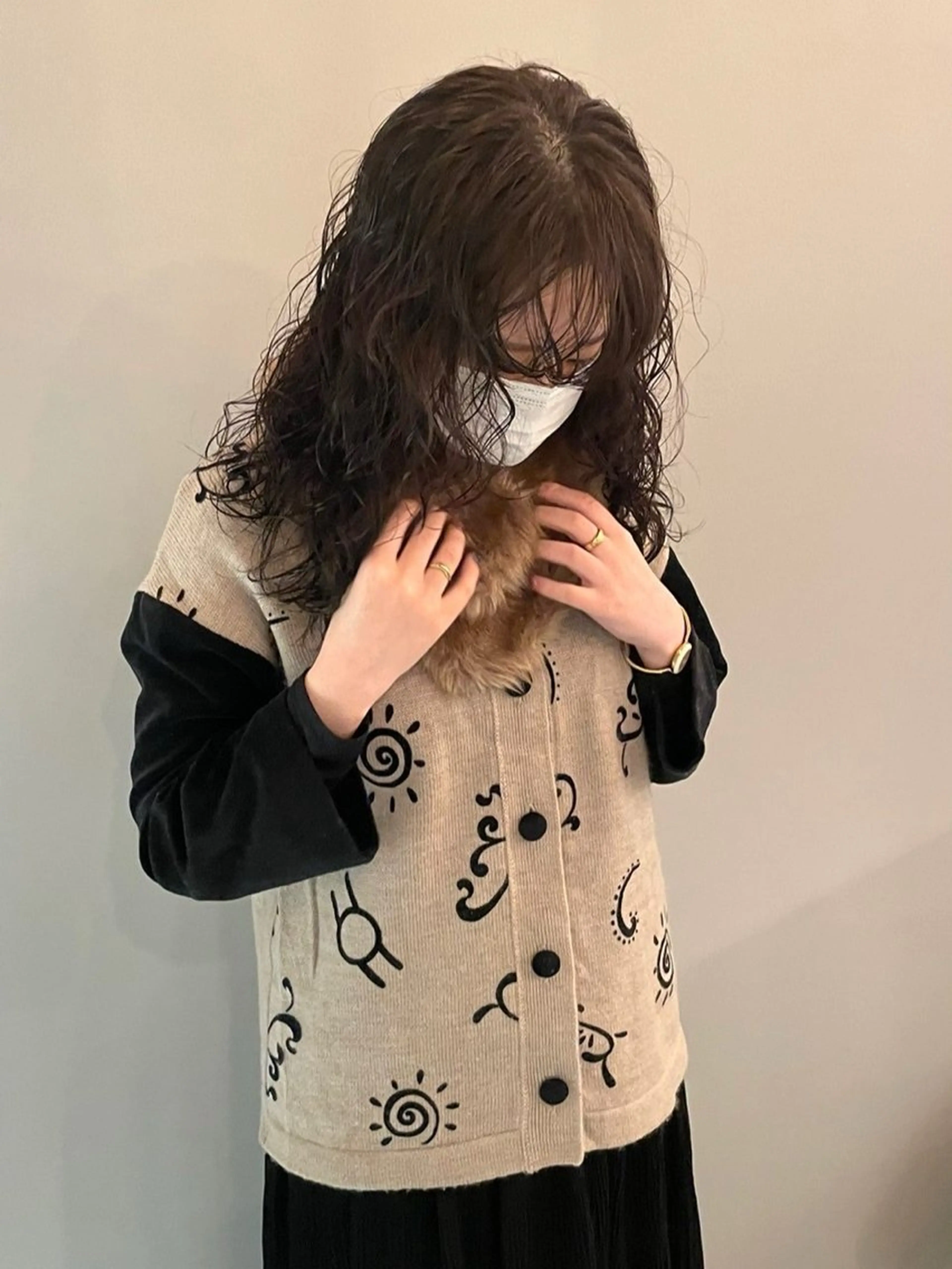 セミロング 🍁レイヤー.ニュア ンスパーマ.🍁陸来のヘアスタイル
