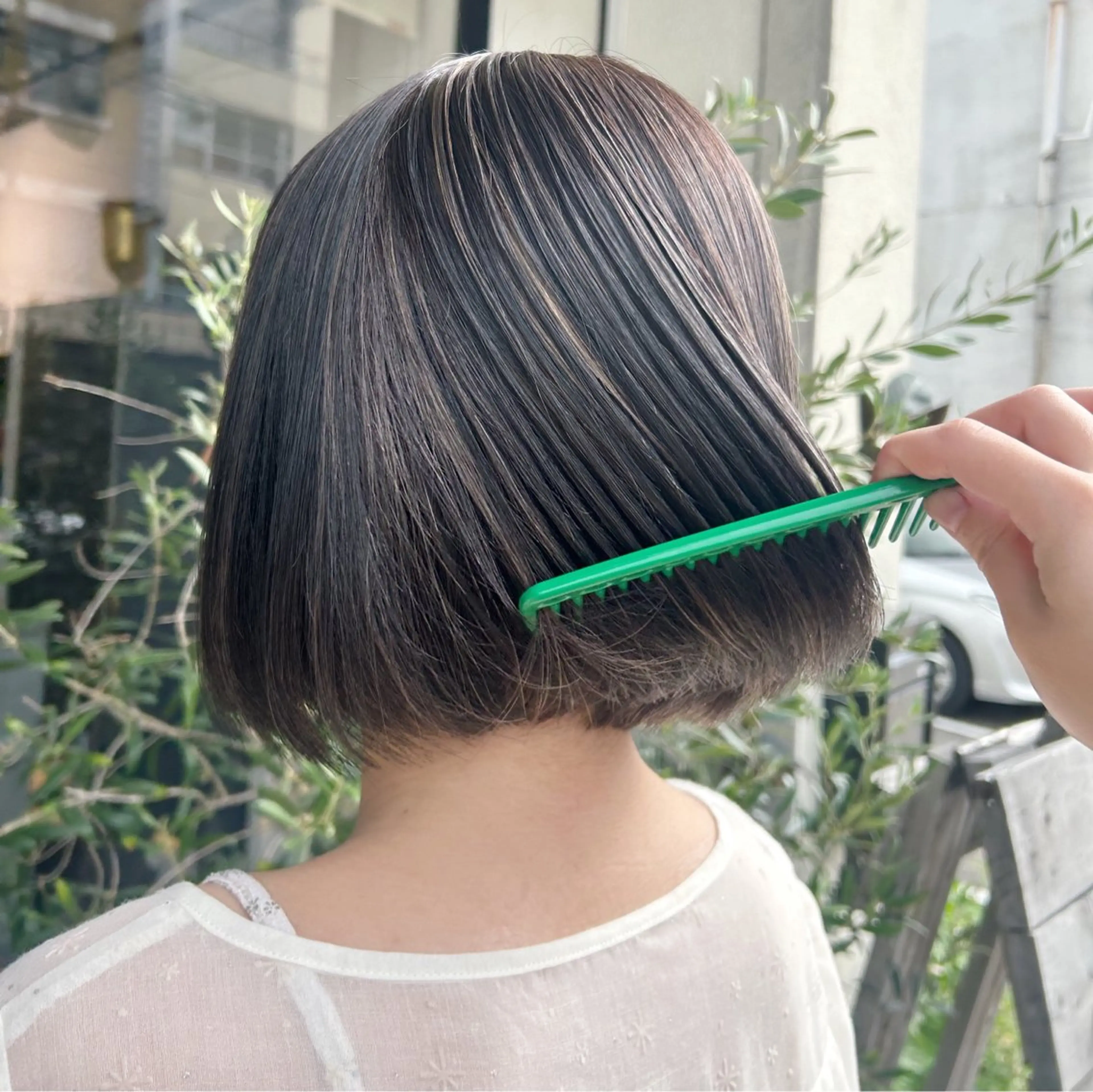 ミディアム カラー ヘアカラー 木村 陽菜のヘアスタイル