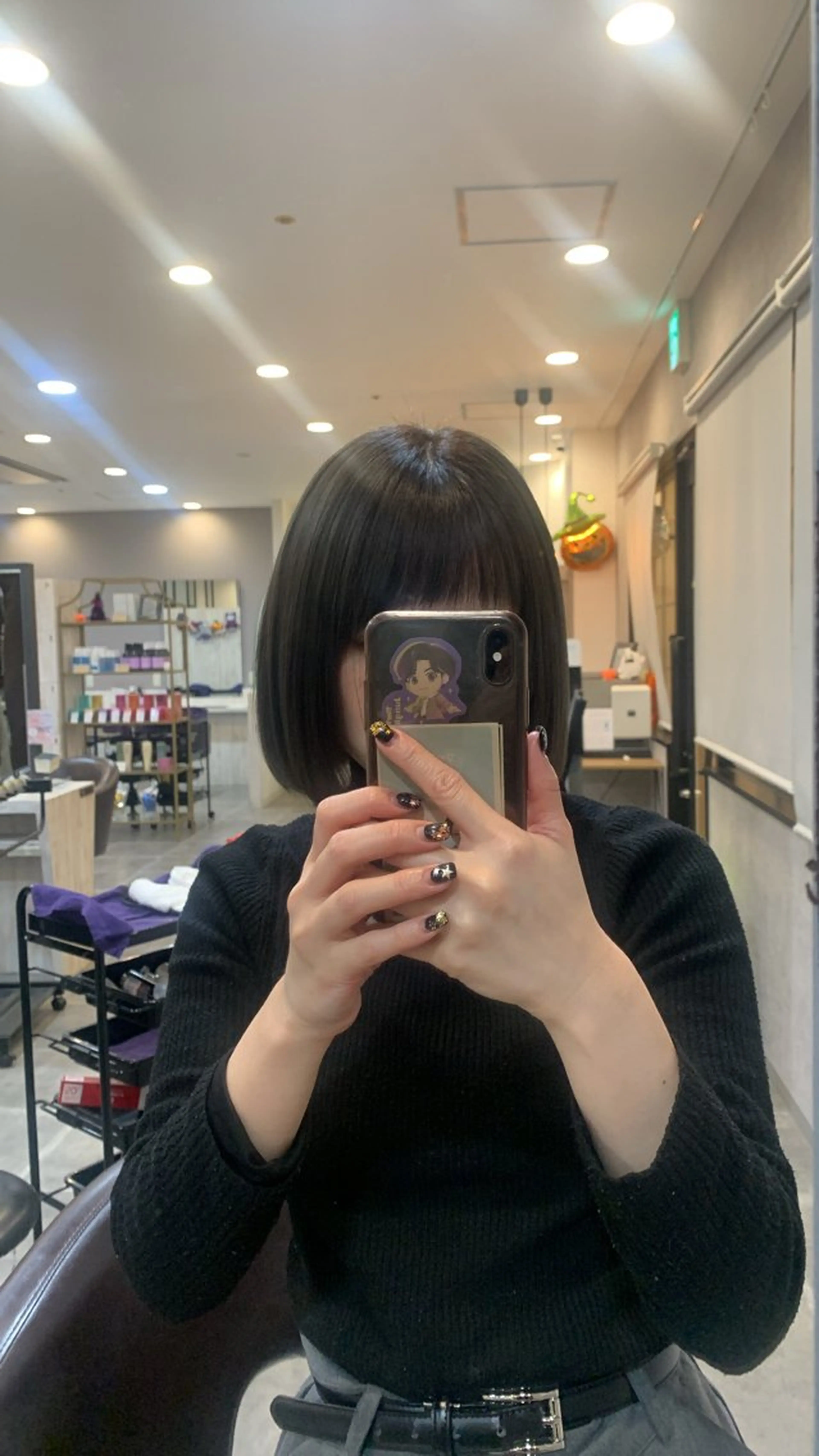 ショート カラー ボブ/ポイントパ ーマ大阪梅田/みなみのヘアスタイル
