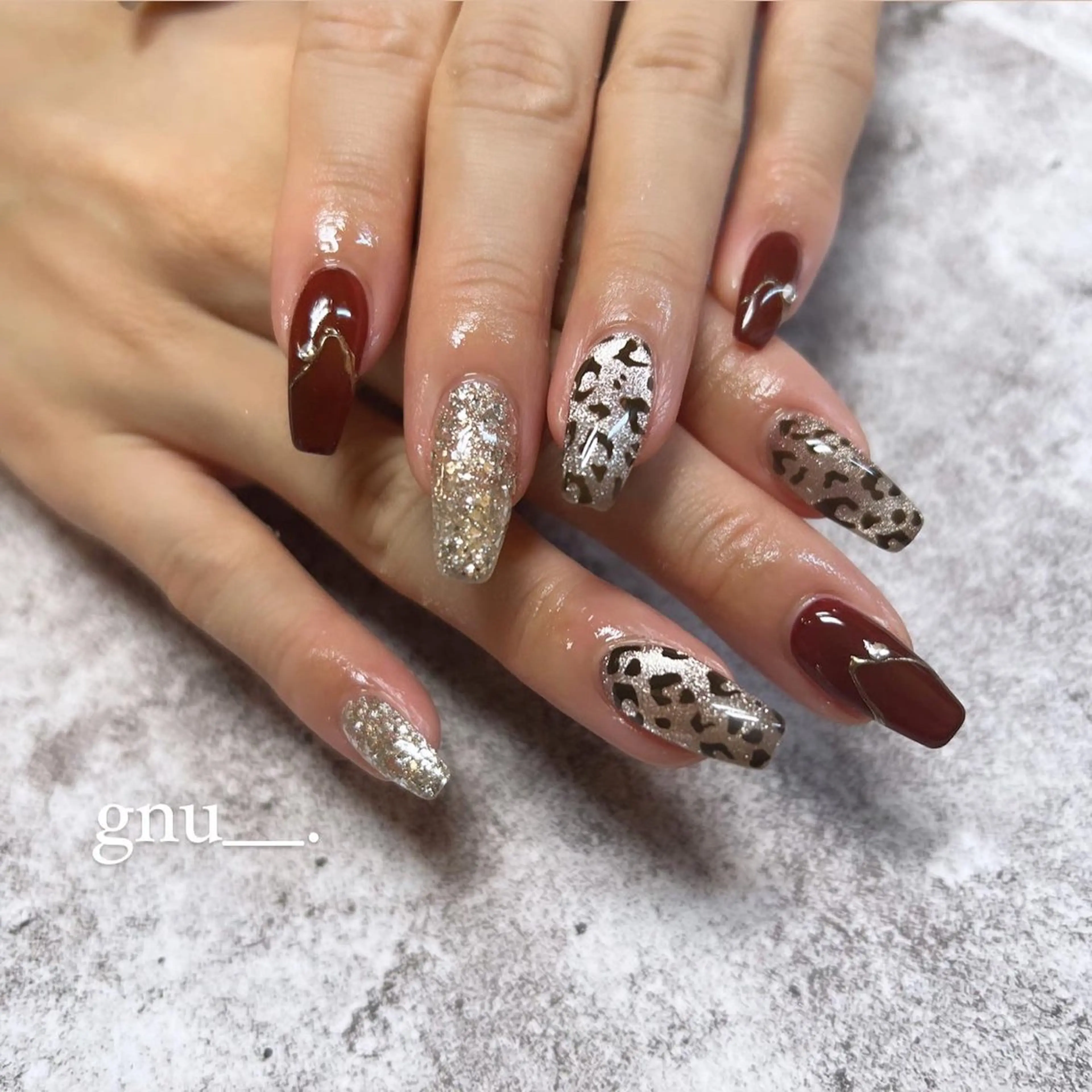 ネイル マグネットネイル ハンドネイル gnu__. nailのネイルデザイン