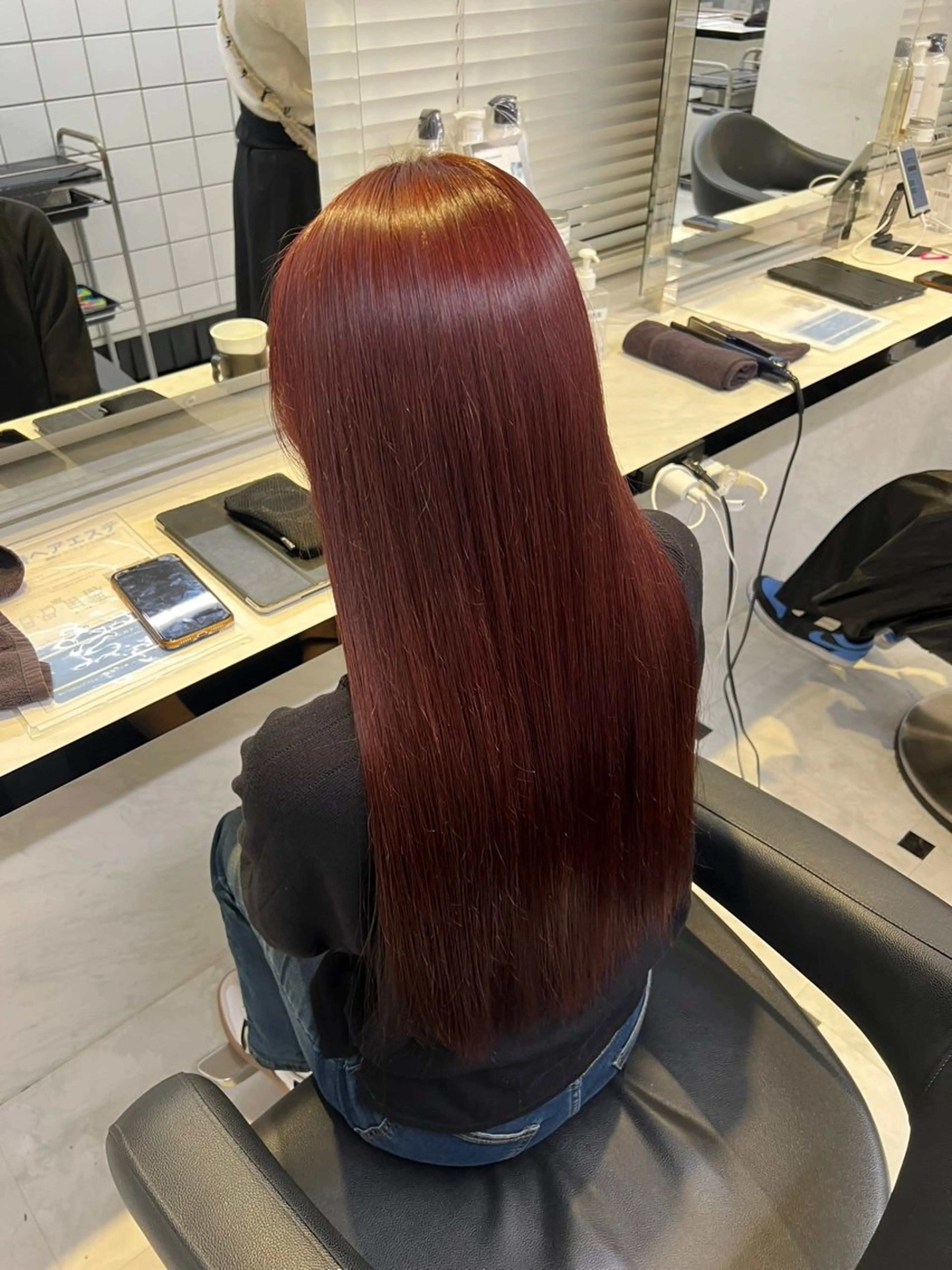 ロング カラー ヘアカラー ‎🤍トレンドモテ髪 ‎🤍暖色🤍りなのヘアスタイル