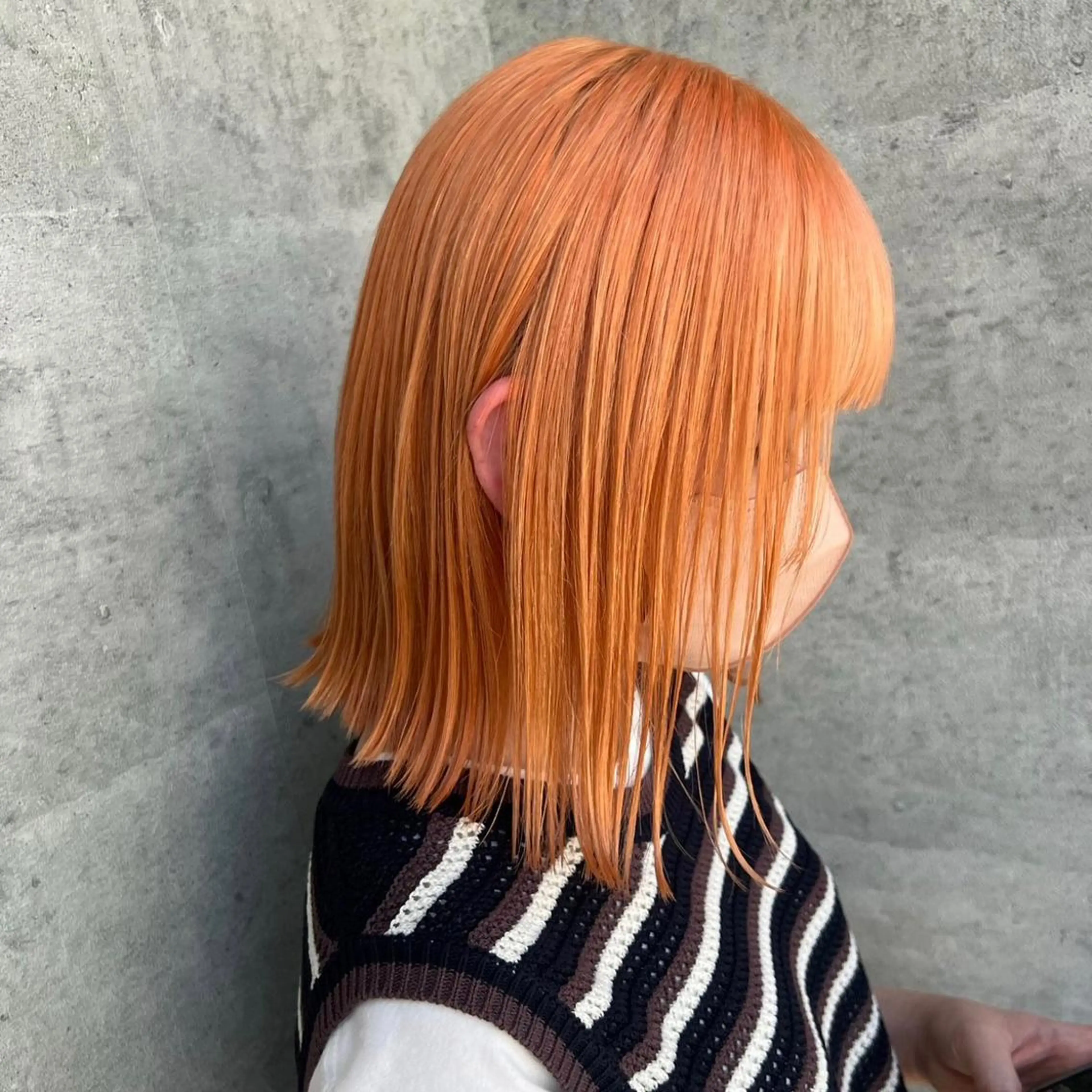 ミディアム カラー オレンジ ROPE 🧸あずみ🧸のヘアスタイル