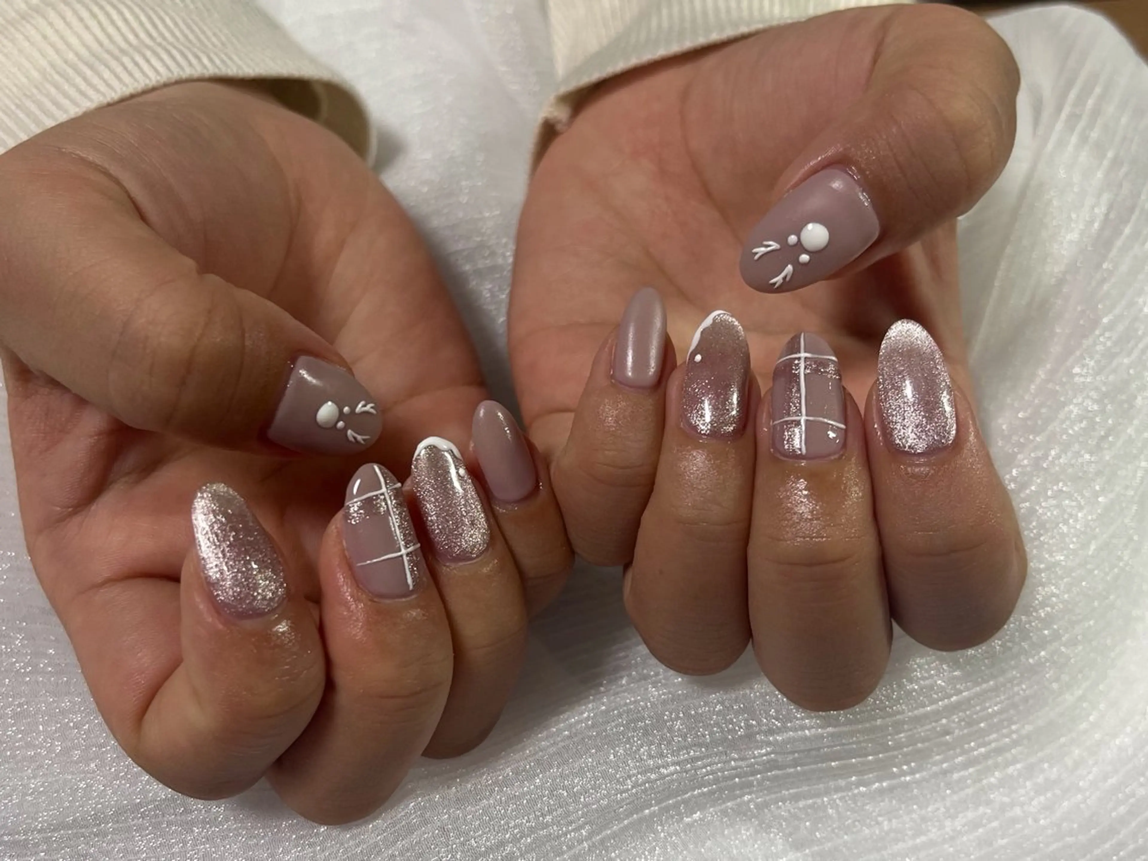 ネイル 冬ネイル クリスマス ハンドネイル kiki nail 二子玉川のネイルデザイン