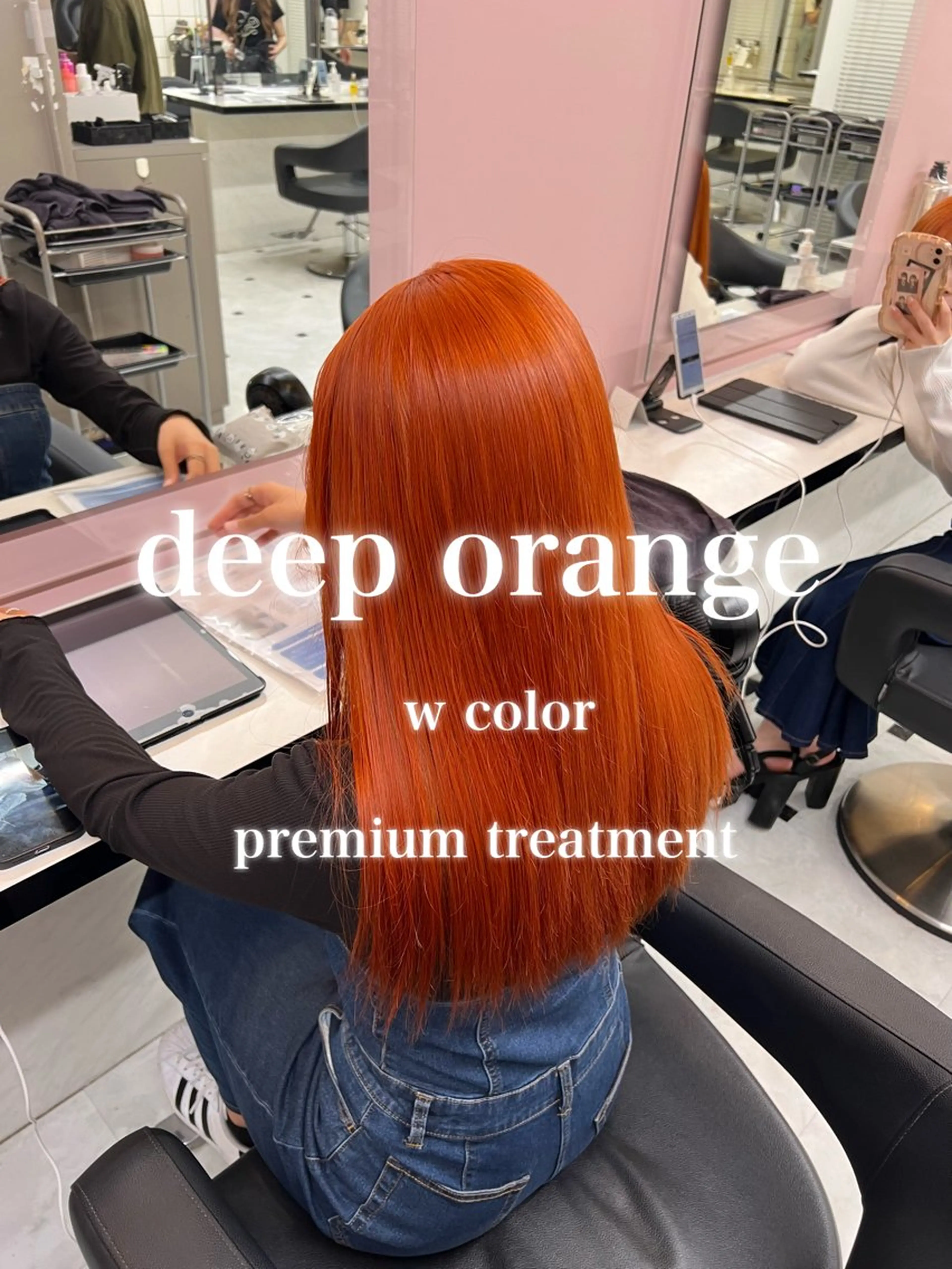 カラー ヘアカラー 夏カラーオレンジ ヘアーひめな🫧のヘアスタイル