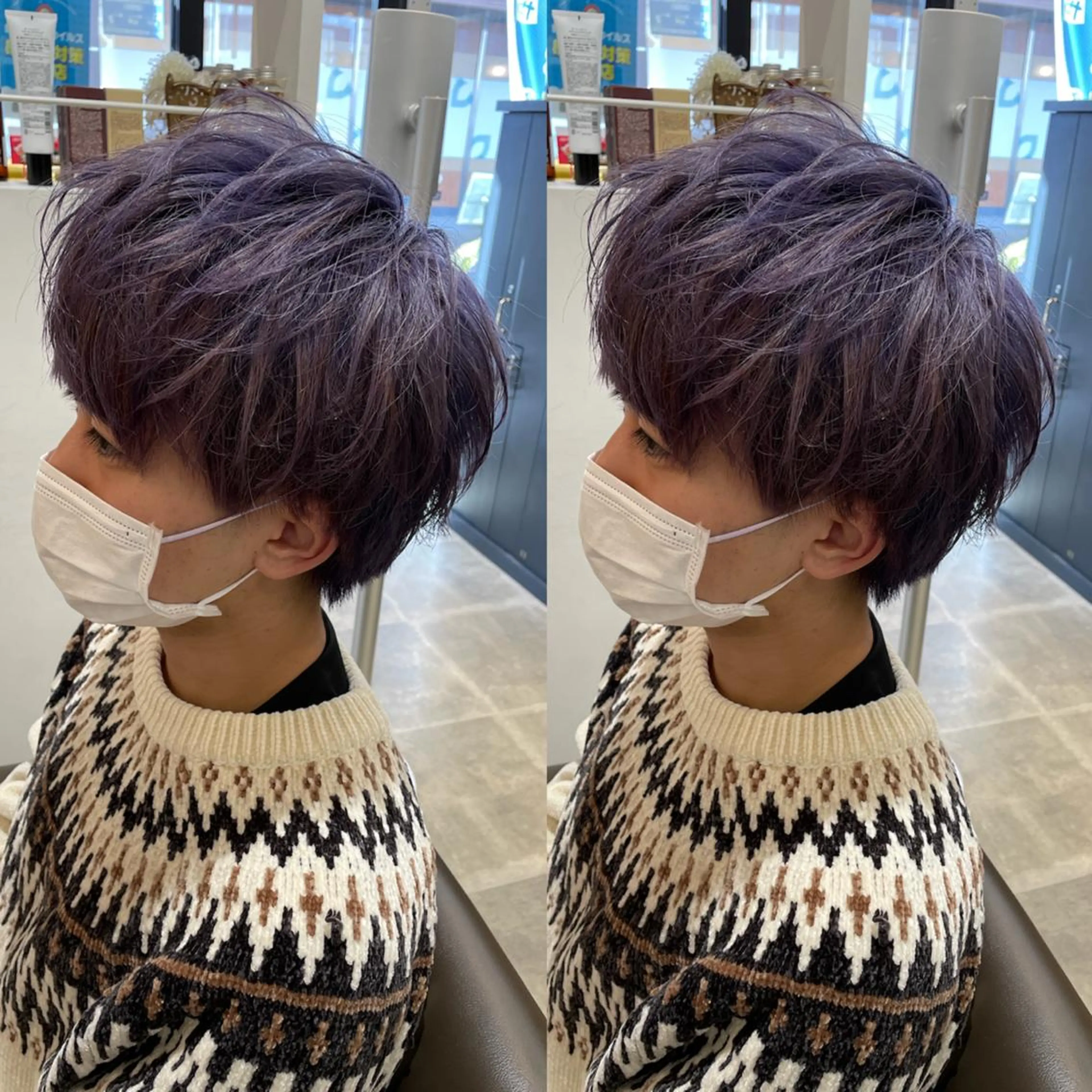 カラー メンズ メンズブリーチ ブリーチ 細沼 葵のヘアスタイル