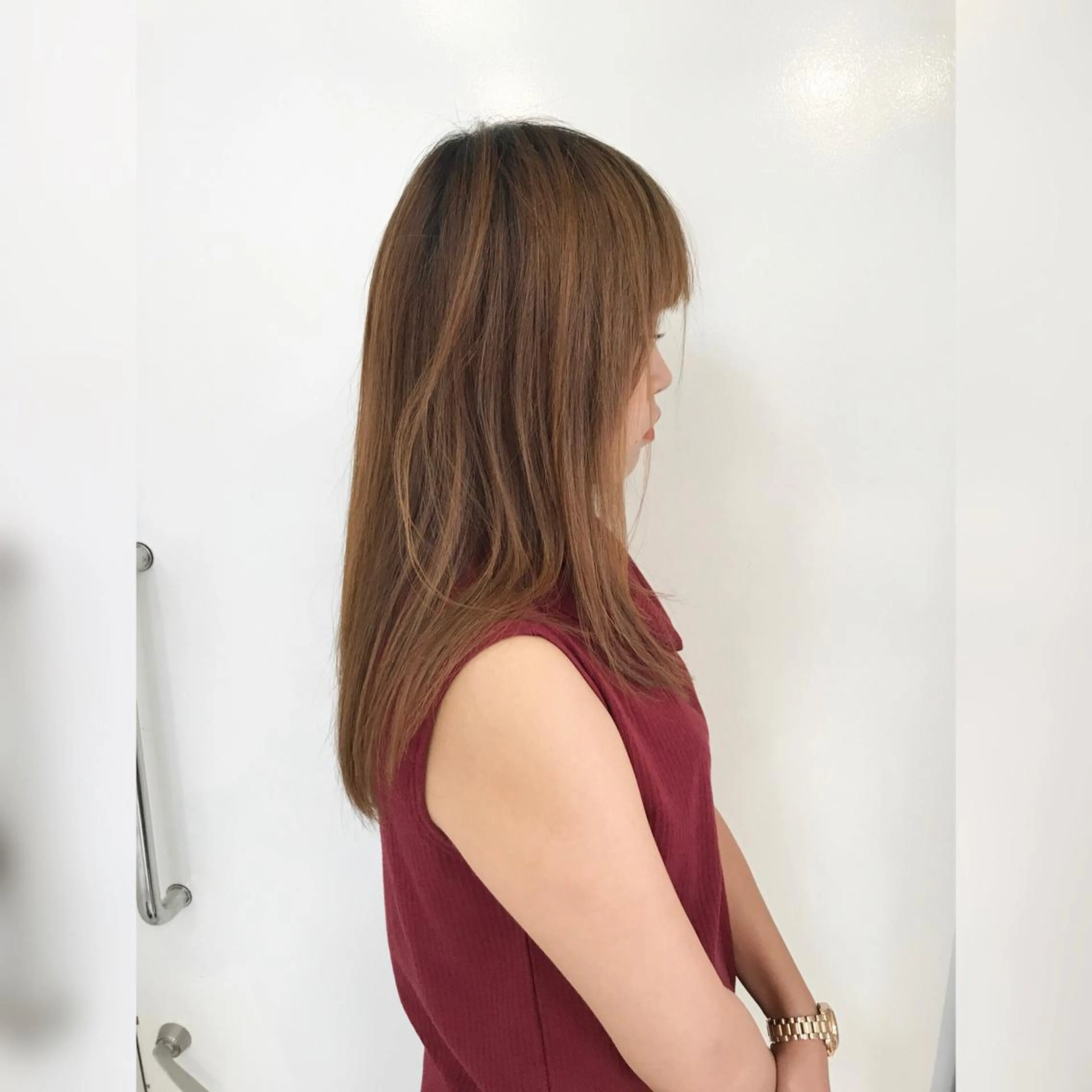 セミロング カラー パーマ ヘアアレンジ メンズ キッズ ネイル マツエク・マツパ Leyシェアサロン所属・KenIchi施術者 1%未満ドライカットのヘアスタイル