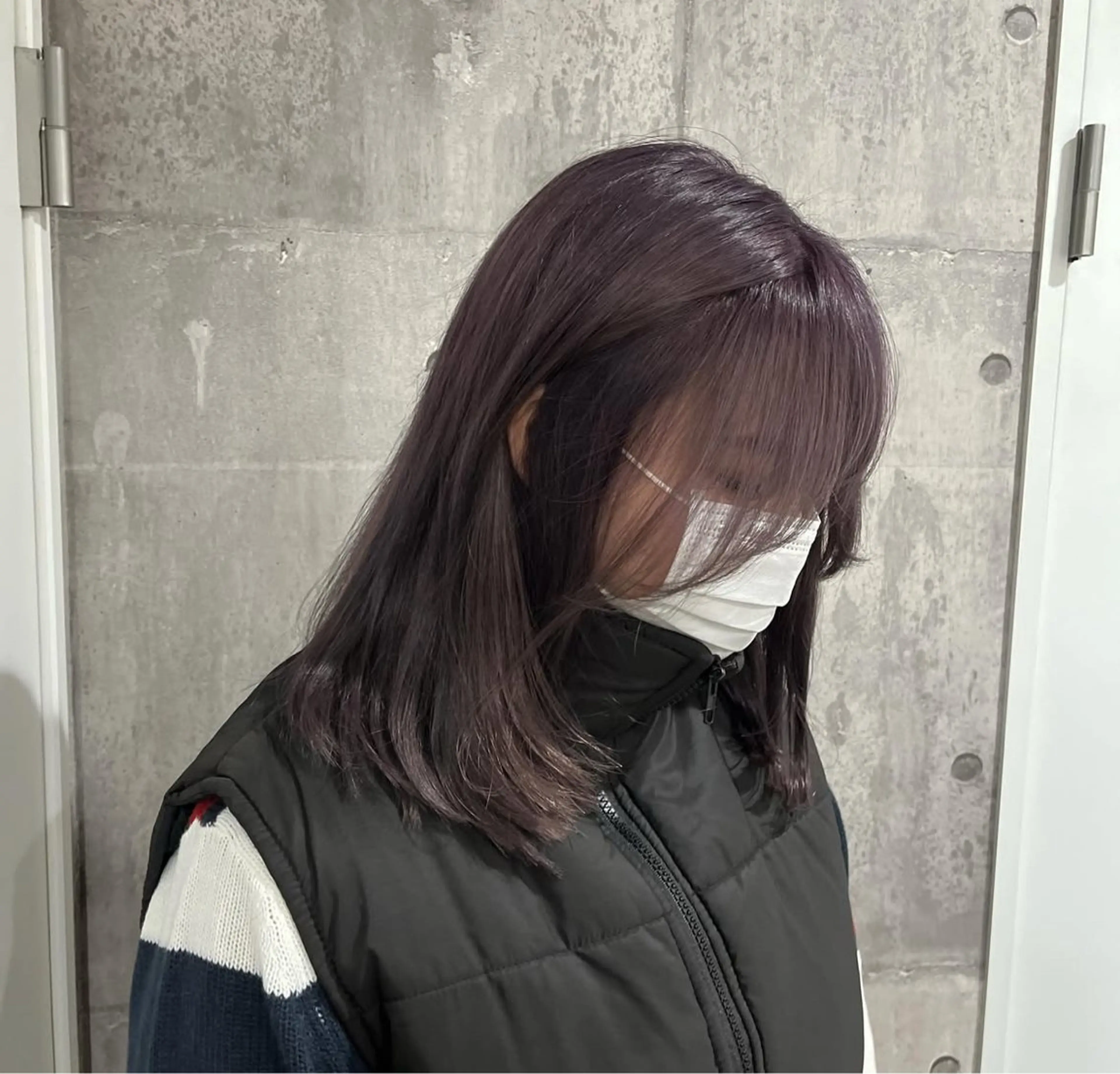 ミディアム 顔周りカット カット ヘアカラー Lucas所属・Lucas髪質改善 natsukiのヘアスタイル