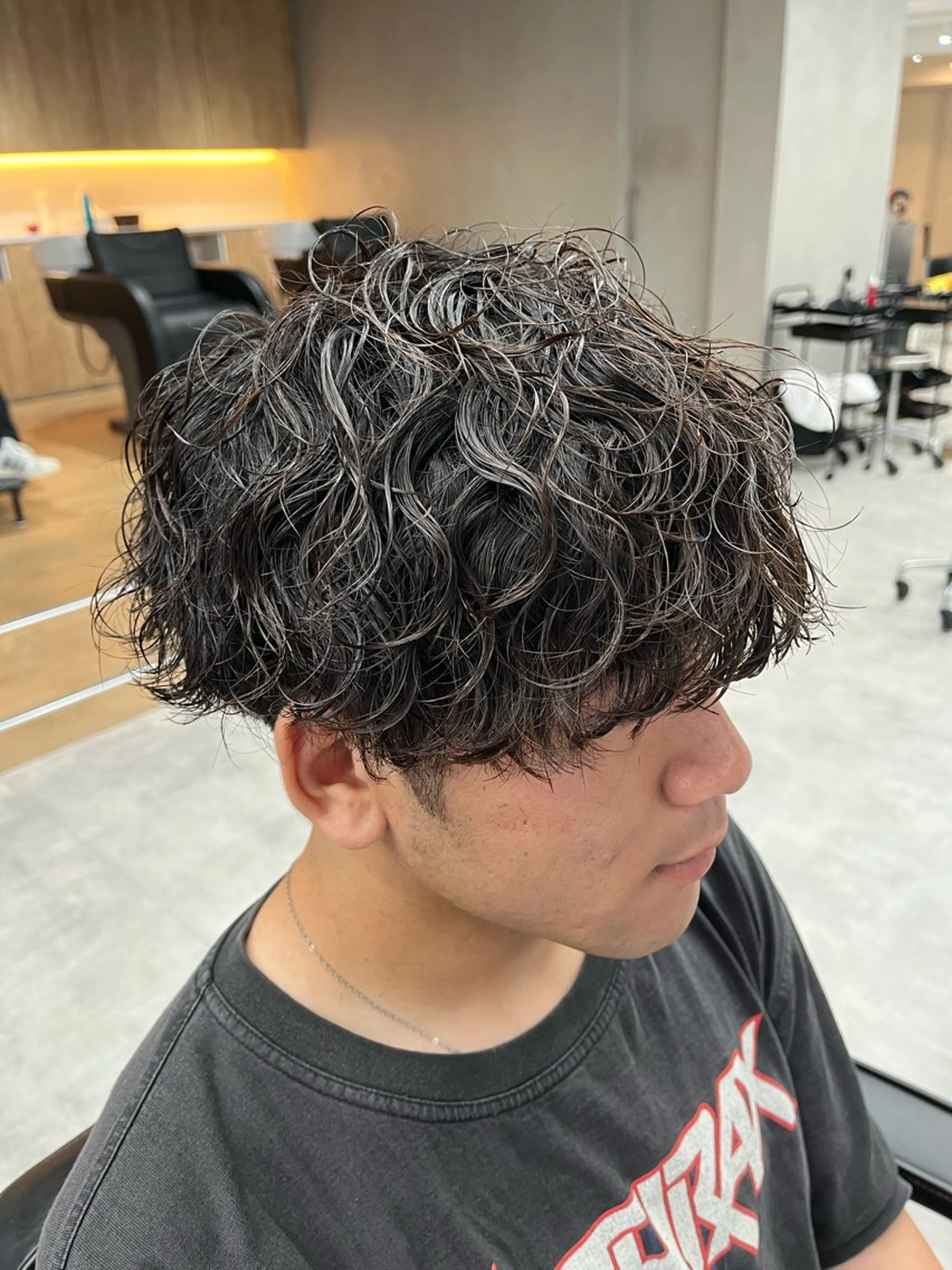 ショート パーマ メンズ メンズパーマ 波巻きパーマ 新潟メンズパーマ 新潟駅/小田拓実のヘアスタイル