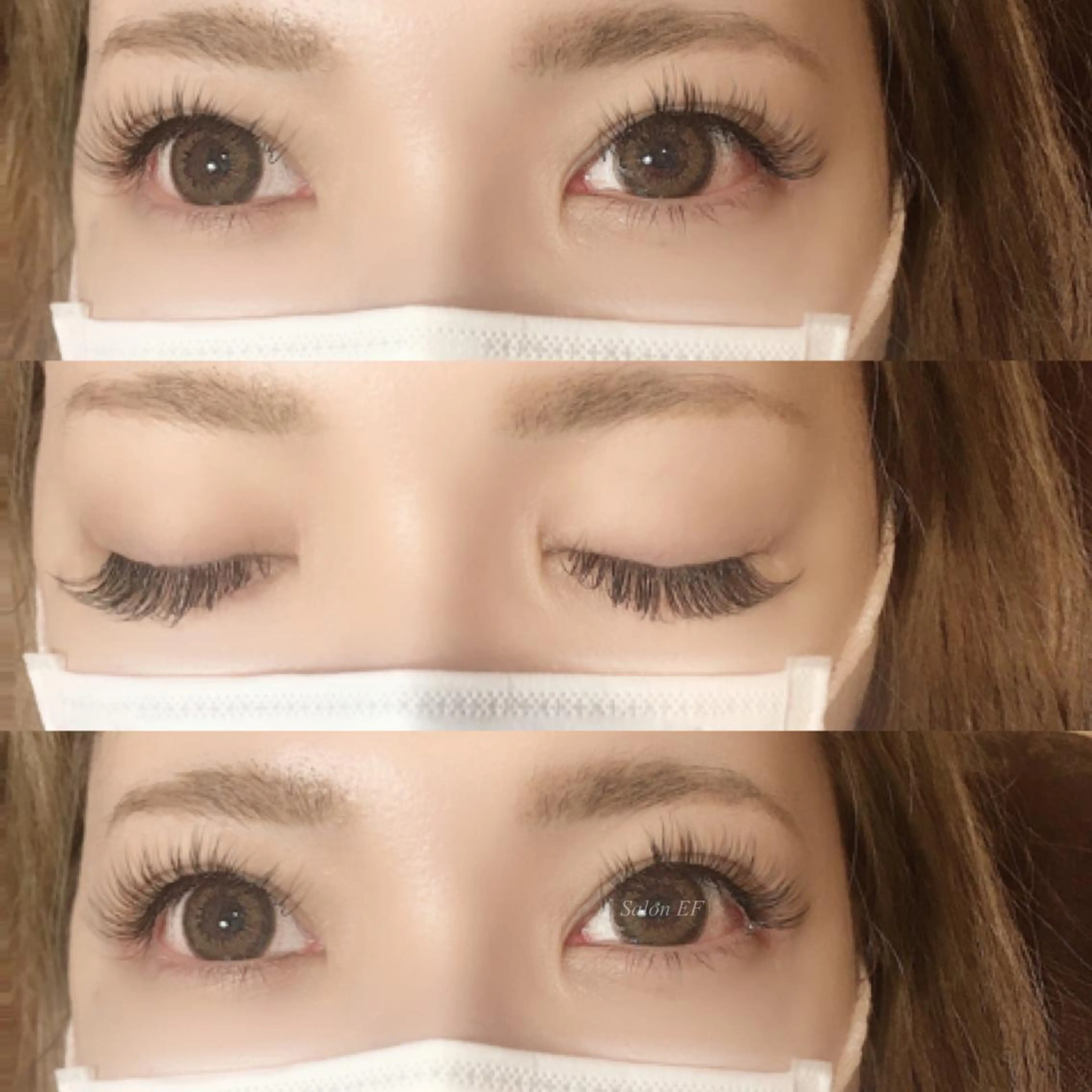 マツエク・マツパ 付け放題 Dカール フラットラッシュ EYE405 fukuyamaのマツエク・マツパデザイン