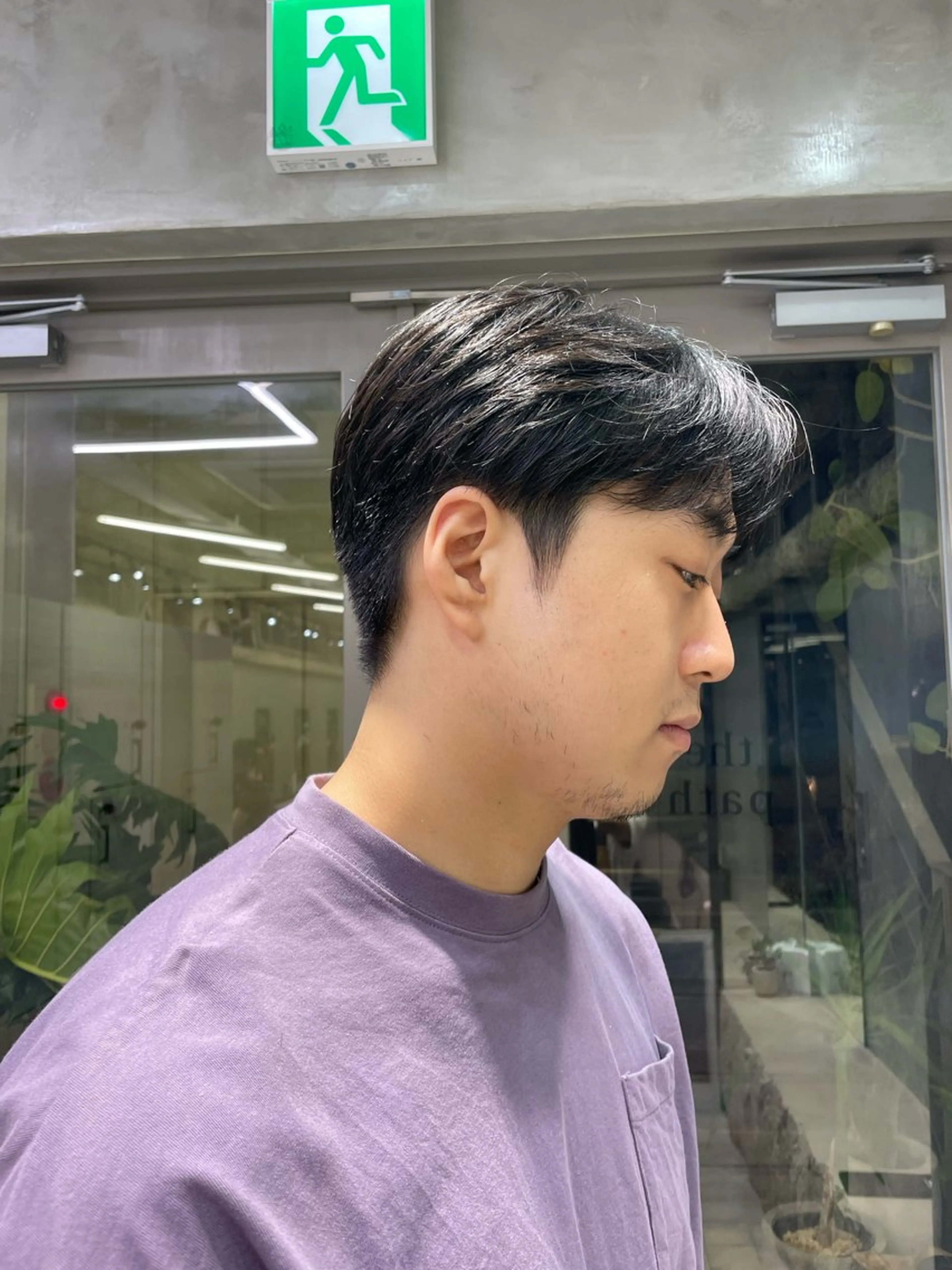 メンズ センターパート メンズ韓国風 カット the path Seiyaのヘアスタイル