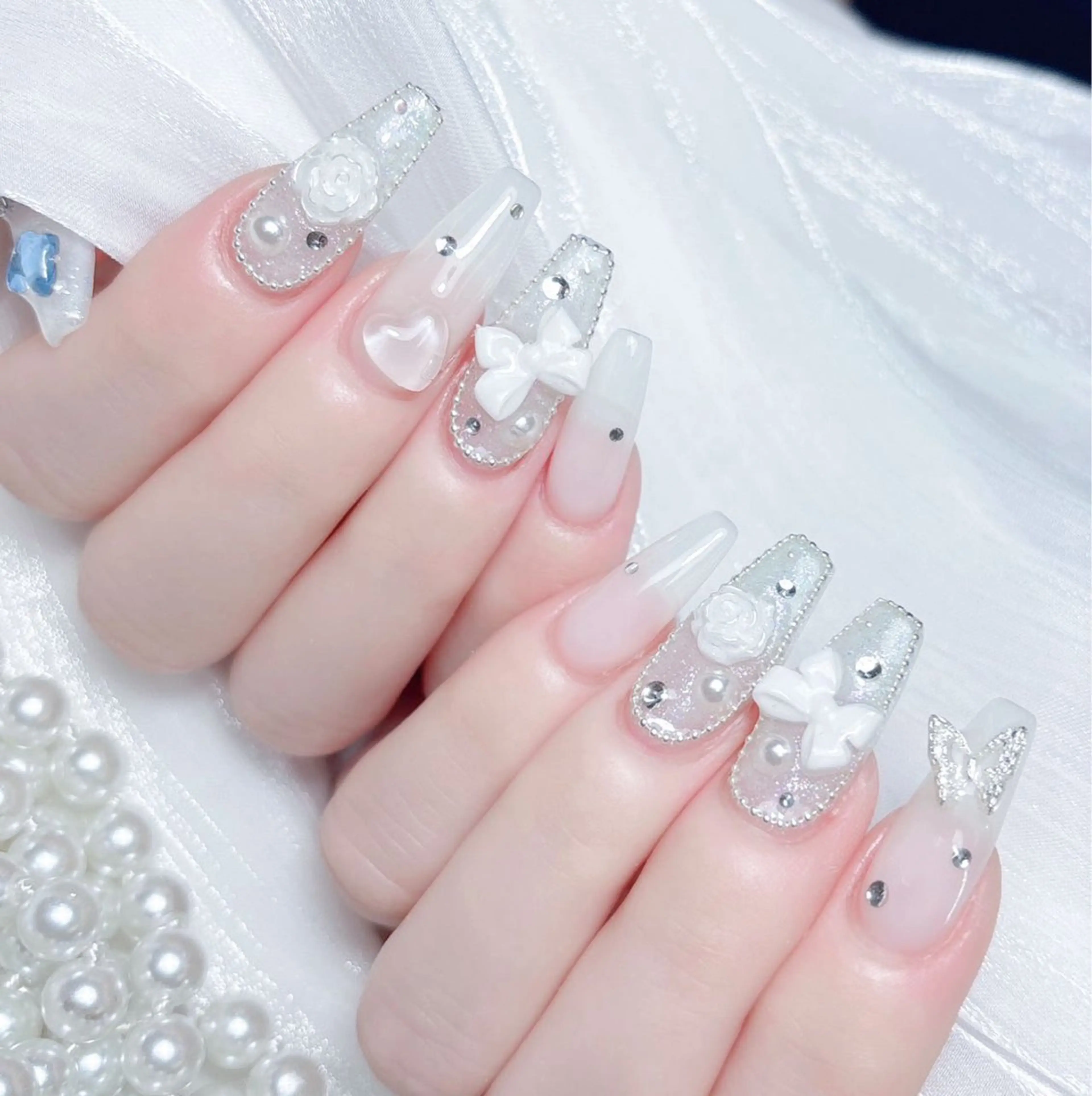 ネイル ハンドネイル M🌷nail 長さだし専門店のネイルデザイン