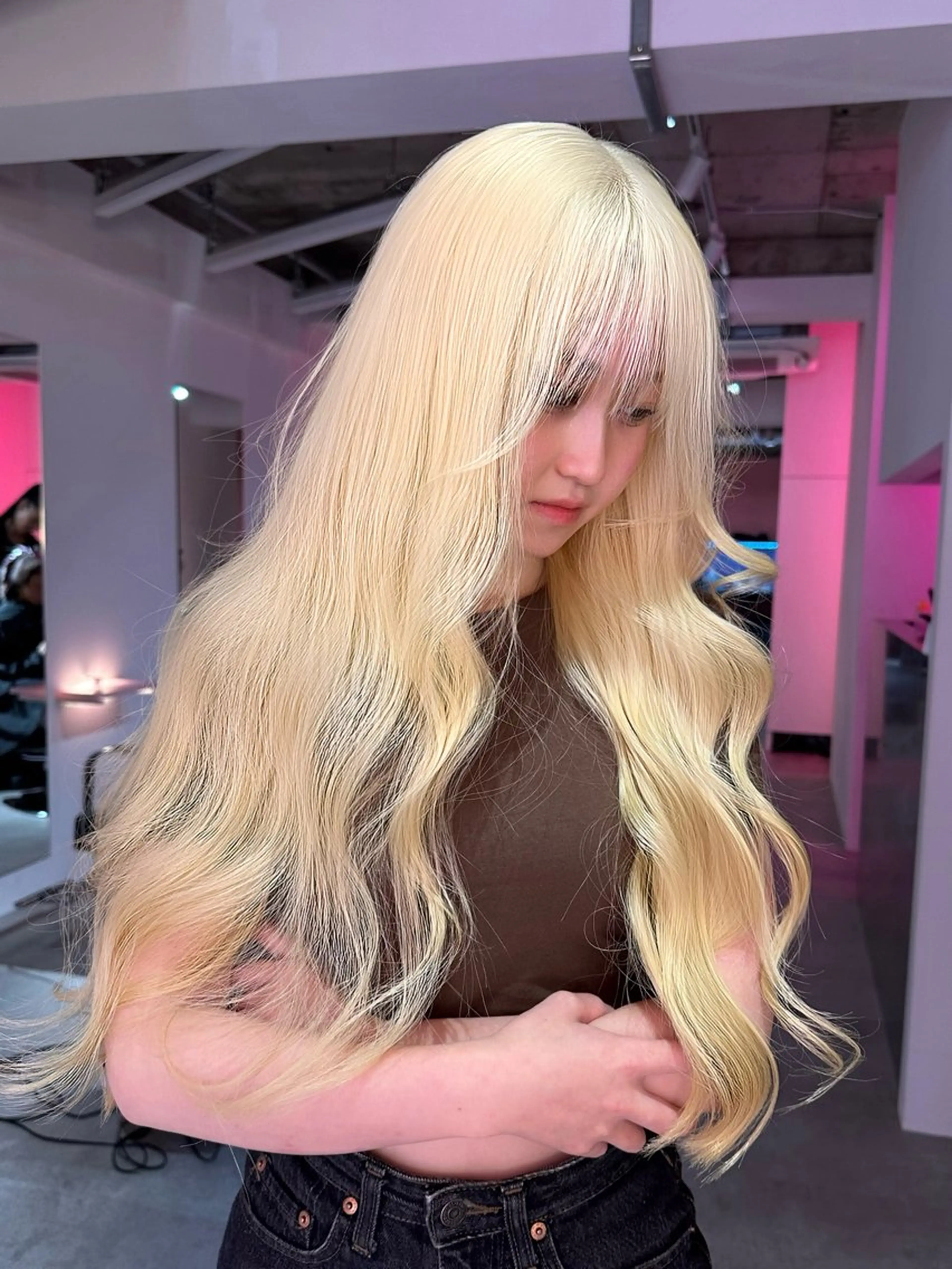 ロング ヘアカラー トリートメント mahiro 名古屋/栄/ブリーチのヘアスタイル