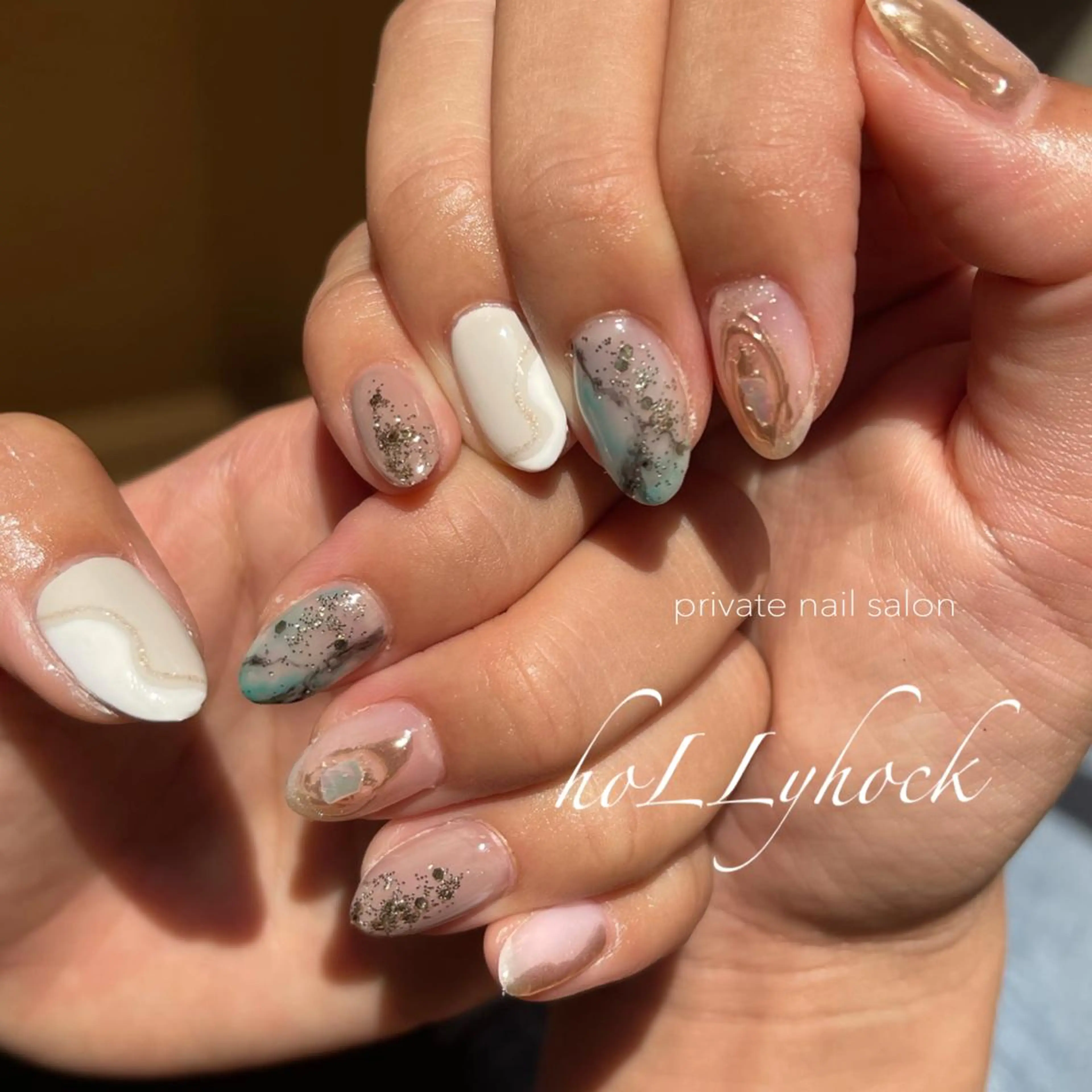 ネイル アートネイル ハンドネイル nail salon hoLLyhockのネイルデザイン
