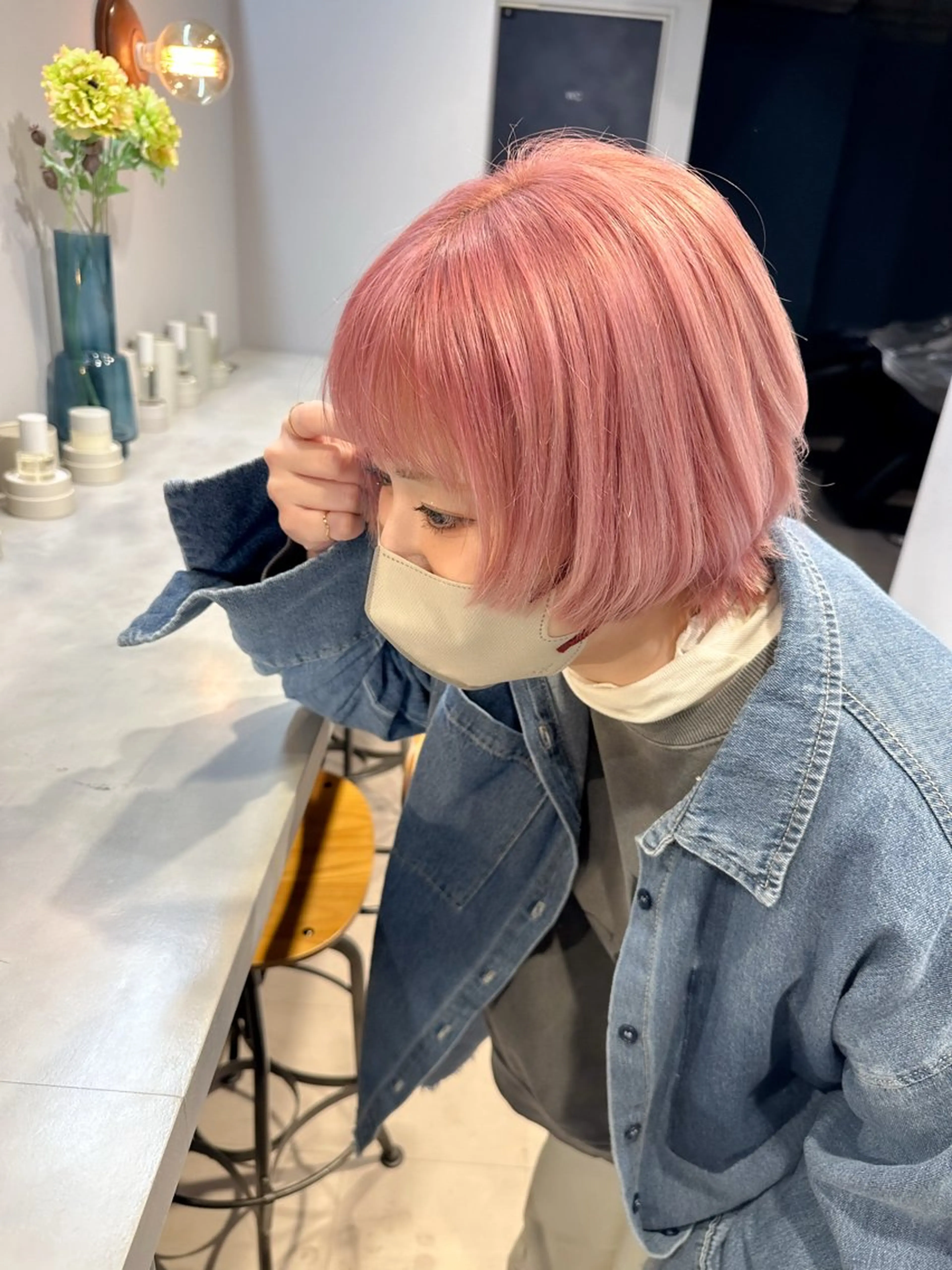ショート カラー ヘアカラー トリートメント 💖ハイライト/ハイ トーン💖MIKIのヘアスタイル