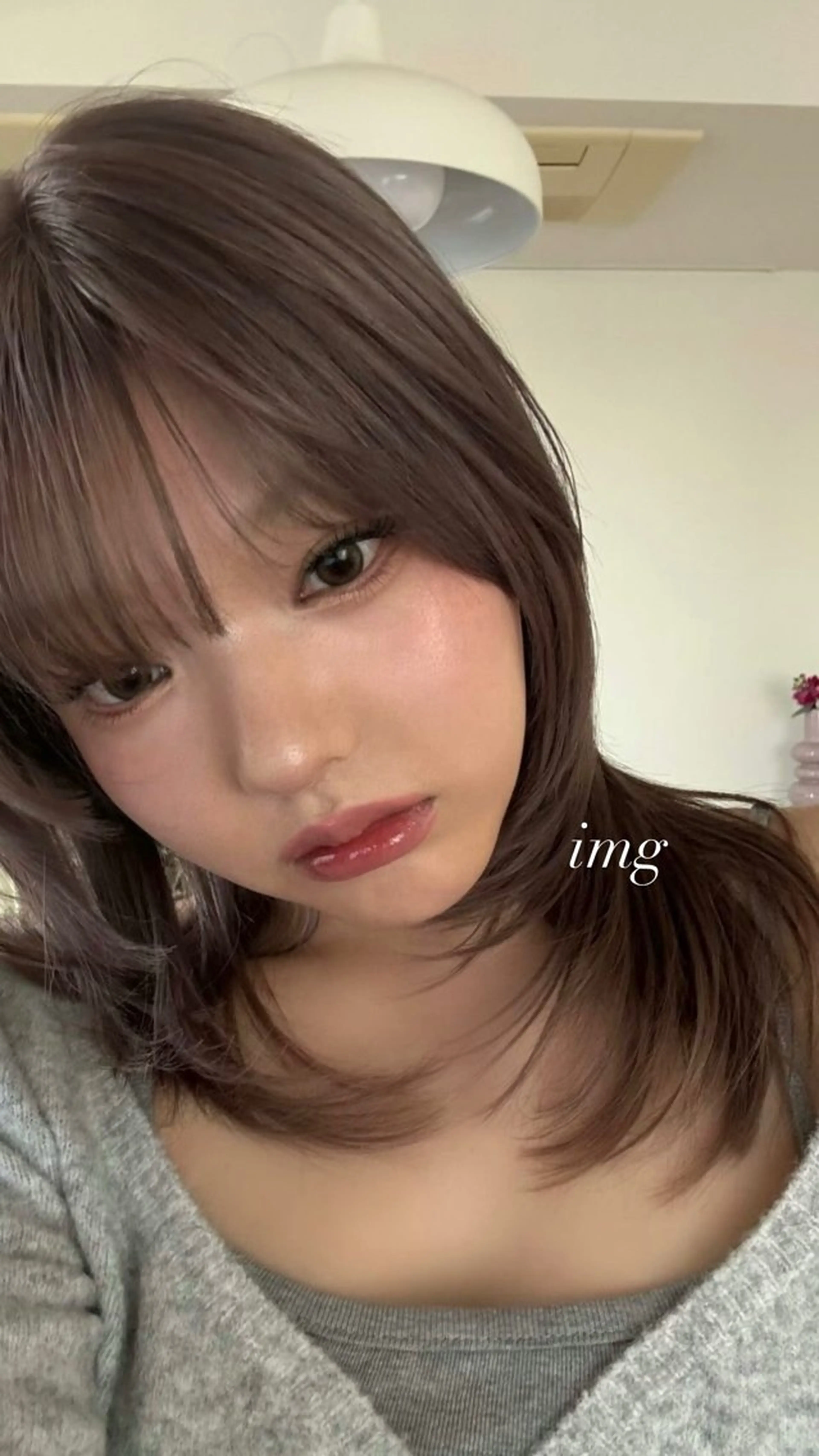 ミディアム カット トリートメント ヘッドスパ モテ艶韓国ヘア 🤍りんのヘアスタイル