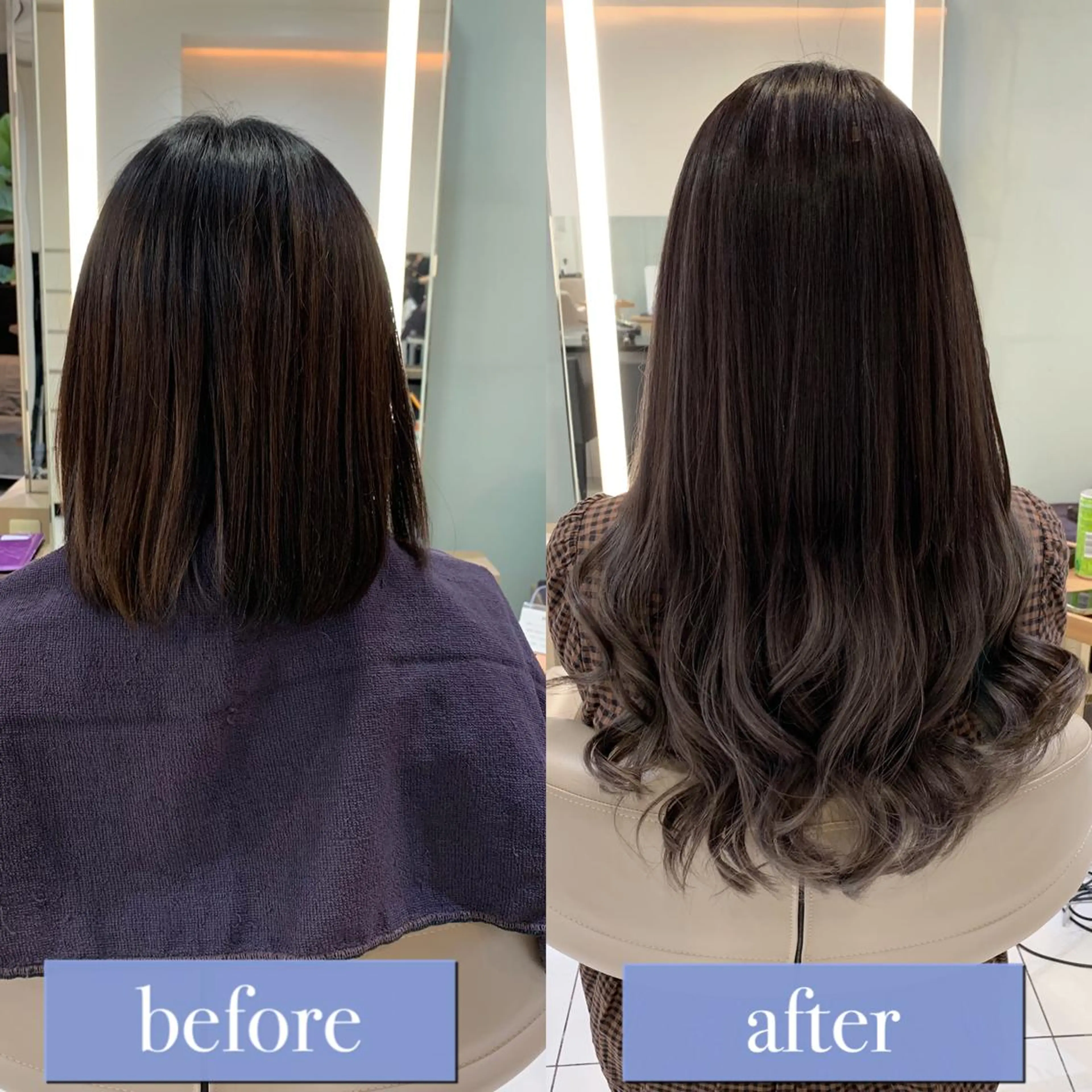 セミロング カラー シールエクステ エクステ エクステ　ユノキ リョウタのヘアスタイル