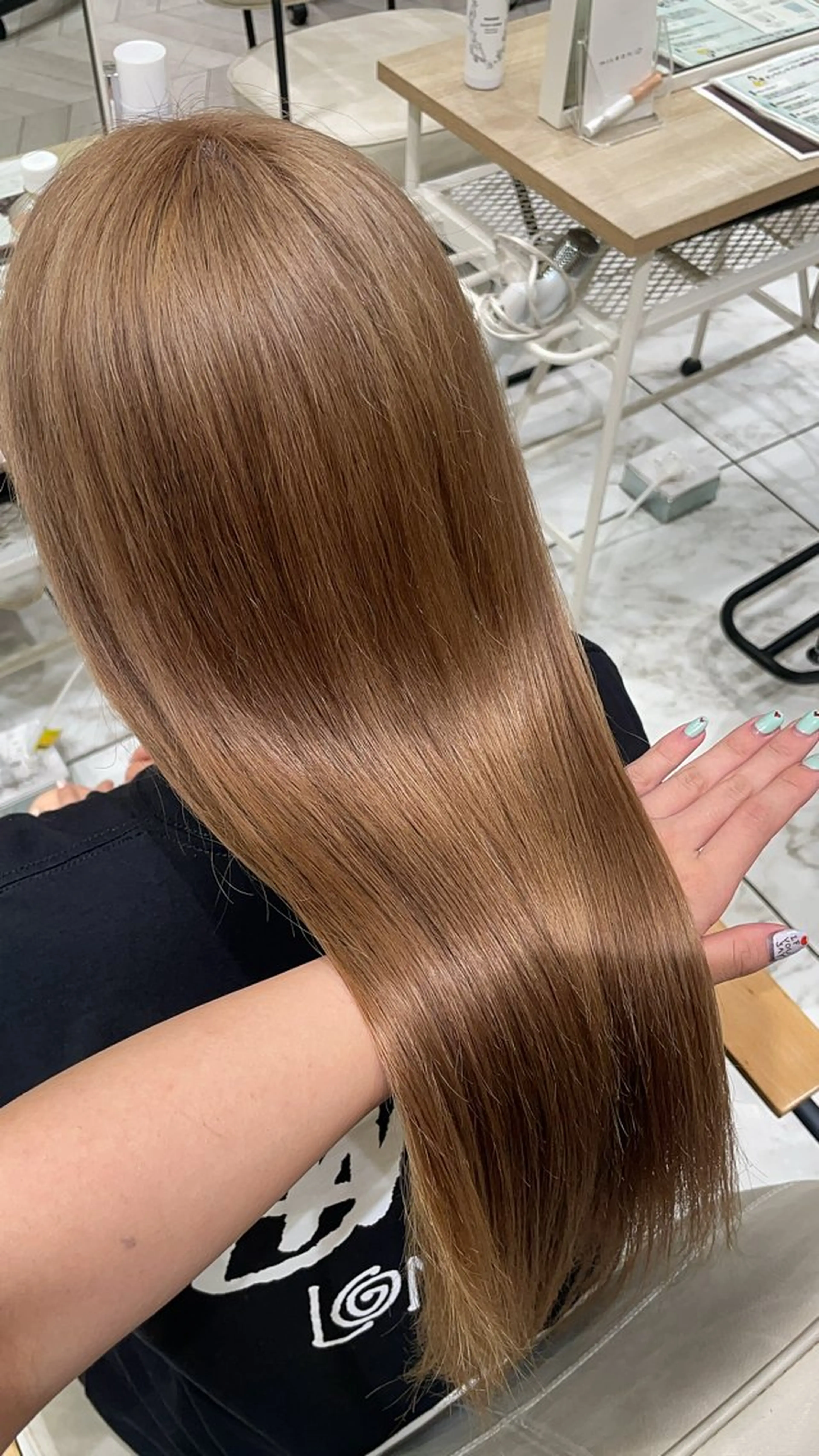 ロング カラー ブリーチ ケアブリーチ 透明感カラー ダブルカラー ハイライトカラー 透明感カラー/ 縮毛矯正/ユイ☆彡のヘアスタイル