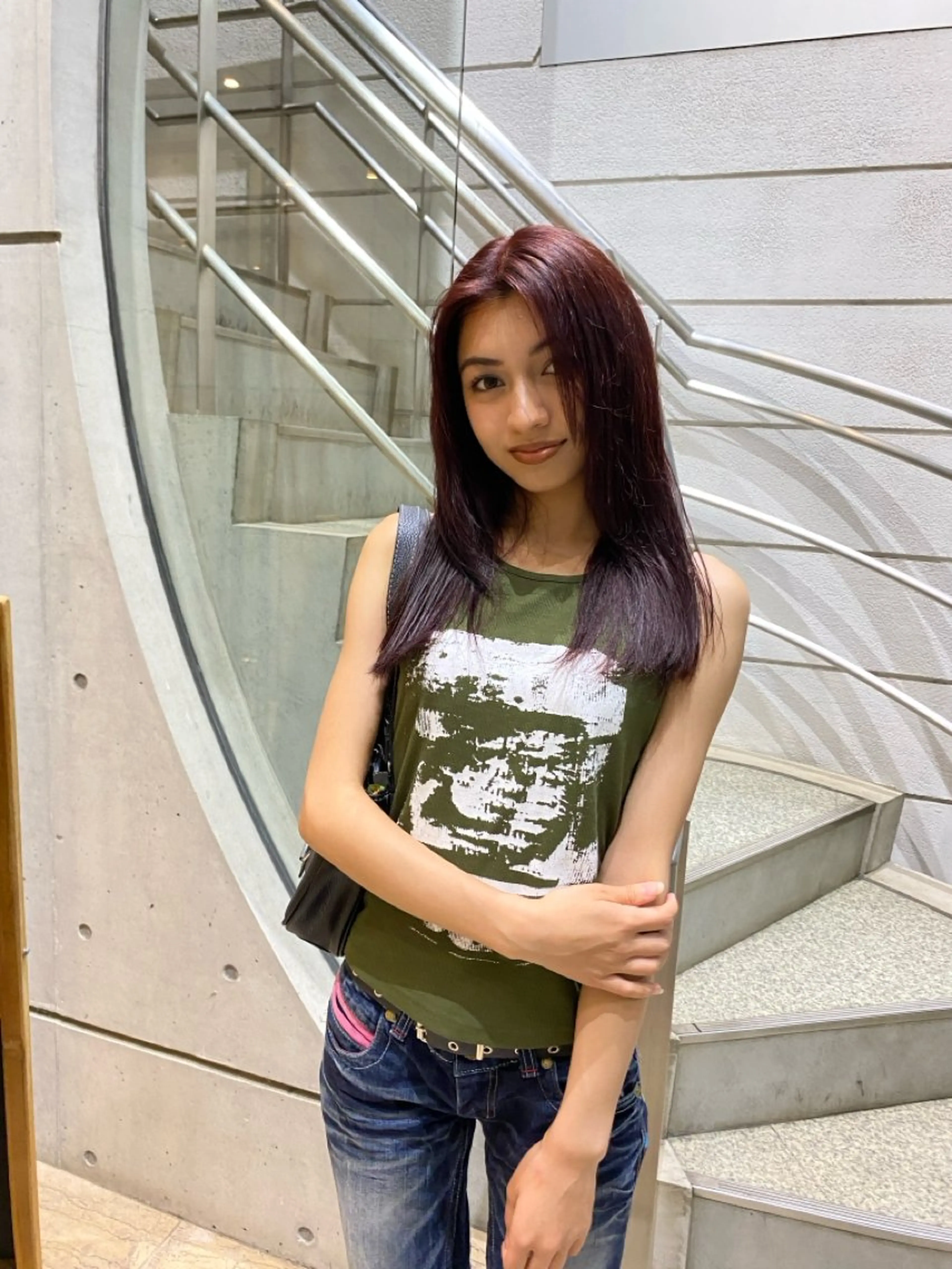 ロング カラー ヘアカラー abe yuikaのヘアスタイル