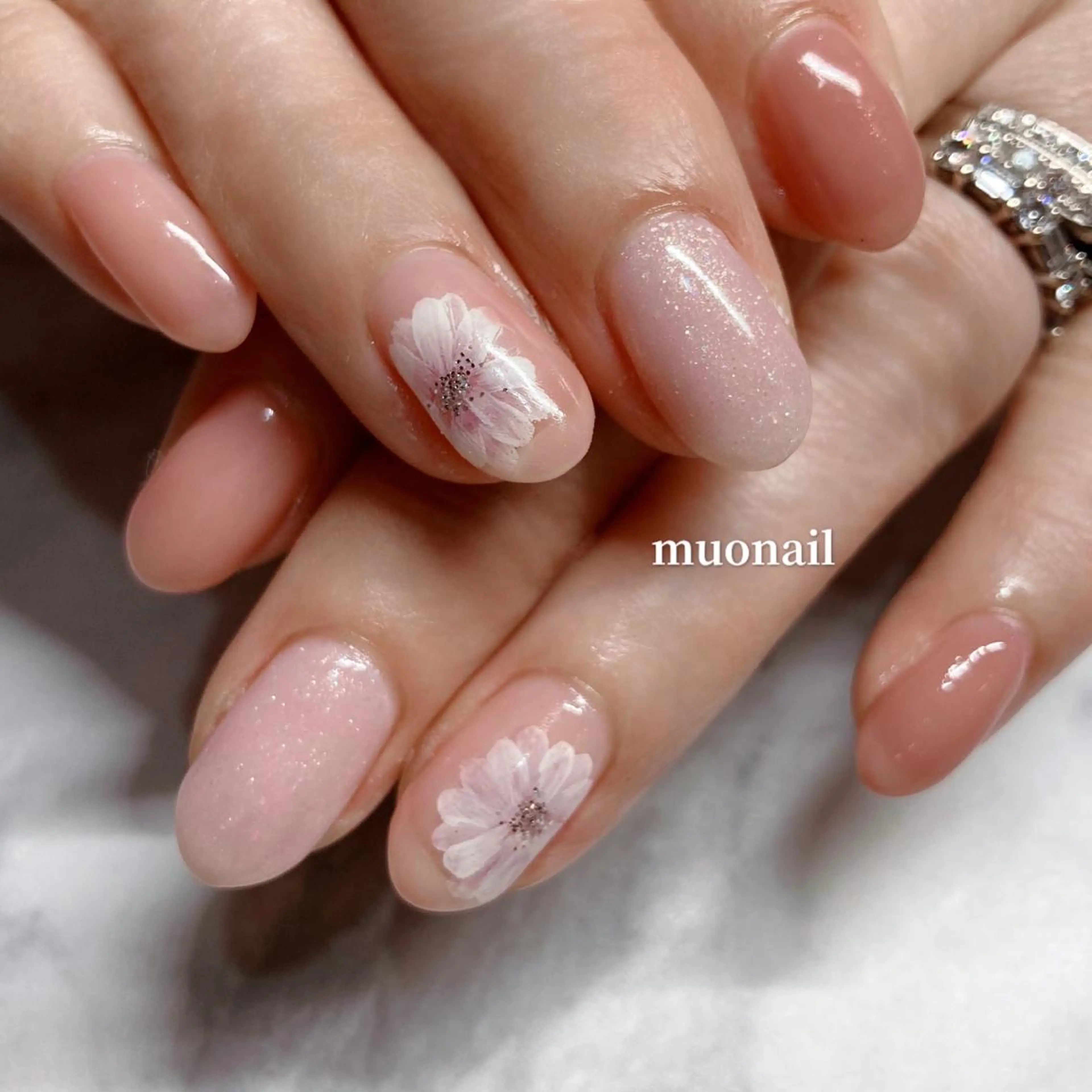 ネイル フラワーネイル Sand by muoのネイルデザイン