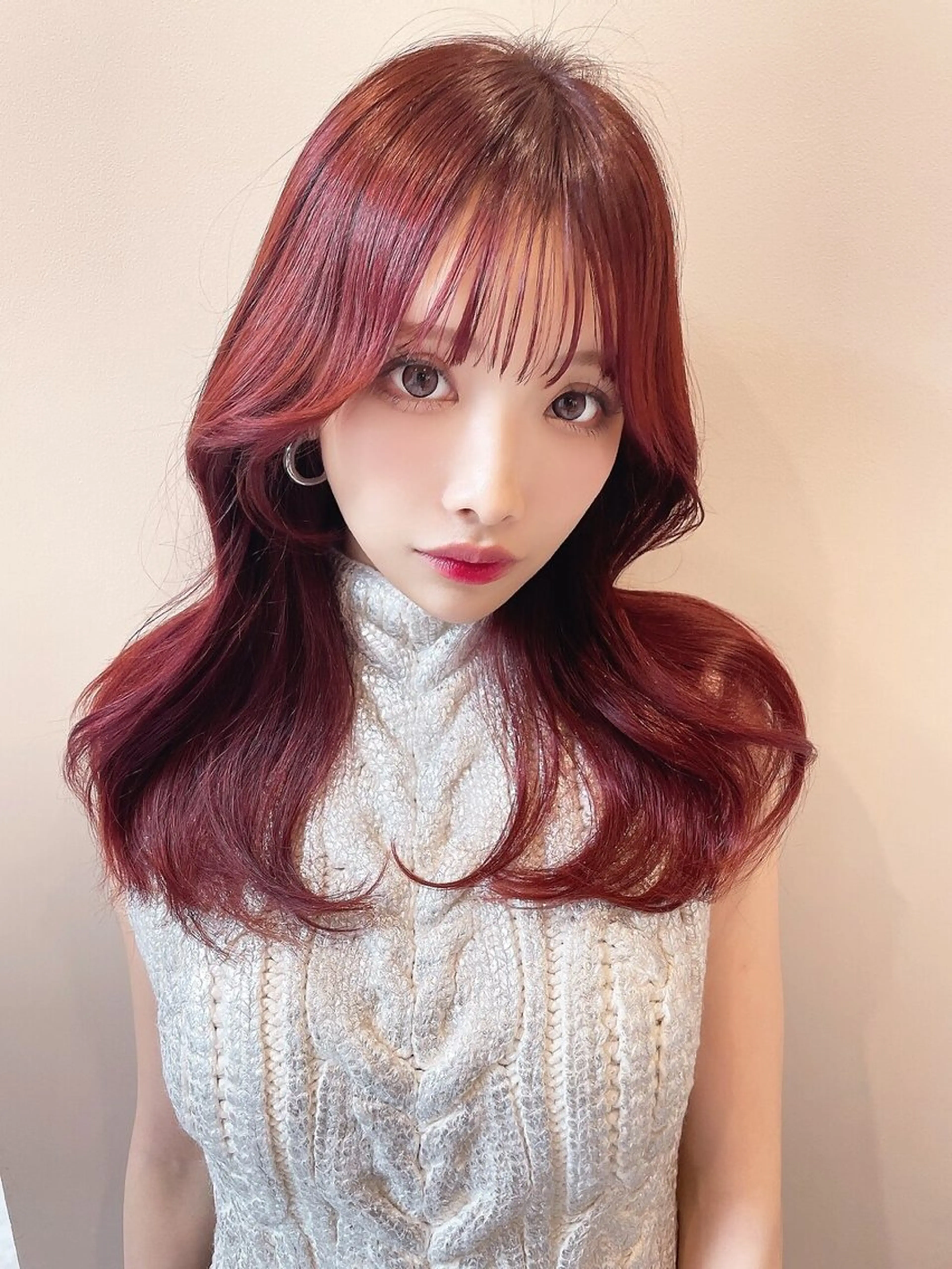 セミロング カット ヘアカラー トリートメント six by ginza Lond所属・Sakura /韓国ヘア🪄︎︎のヘアスタイル