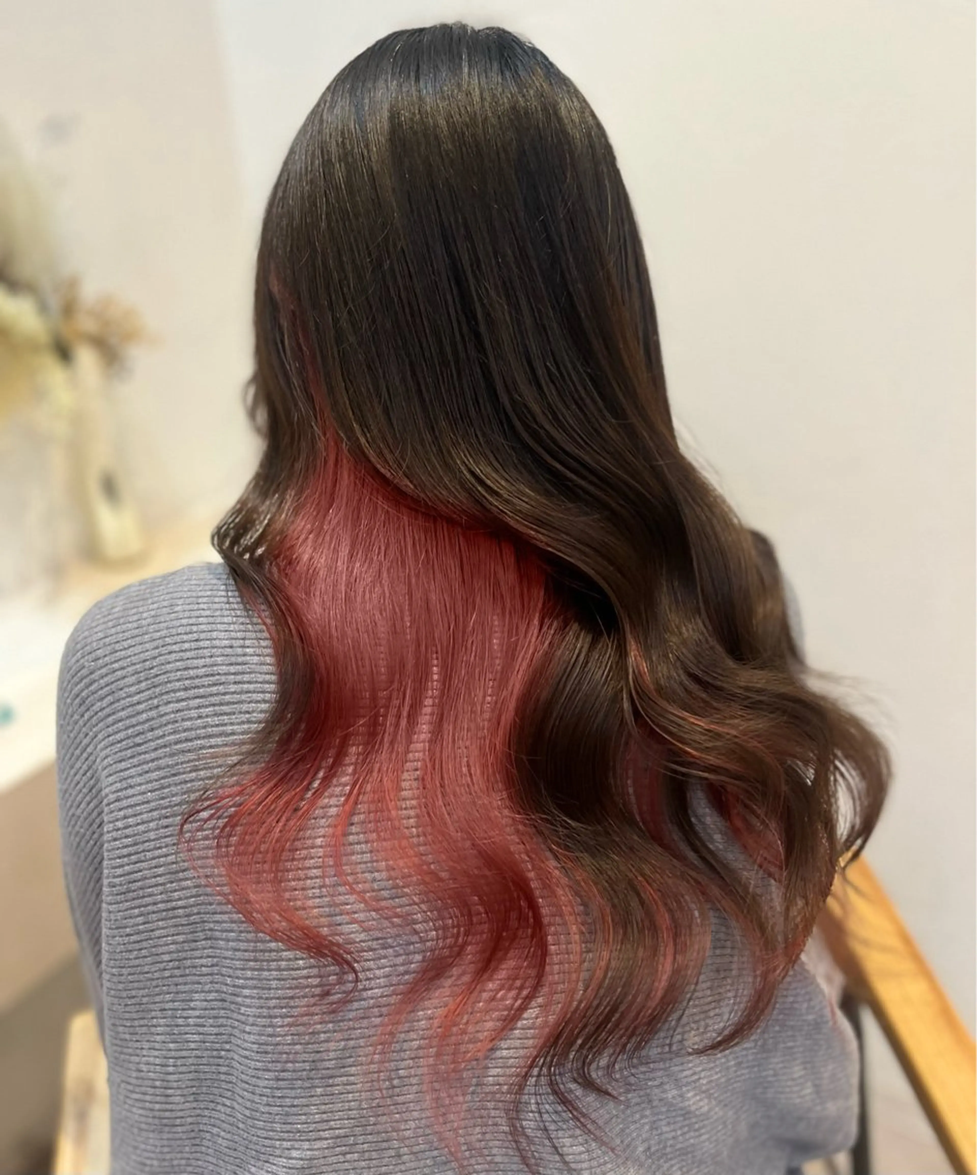 ロング カラー インナーカラー ピンクカラー ヘアカラー 🦋Yui🦋透明感 /艶カラーのヘアスタイル