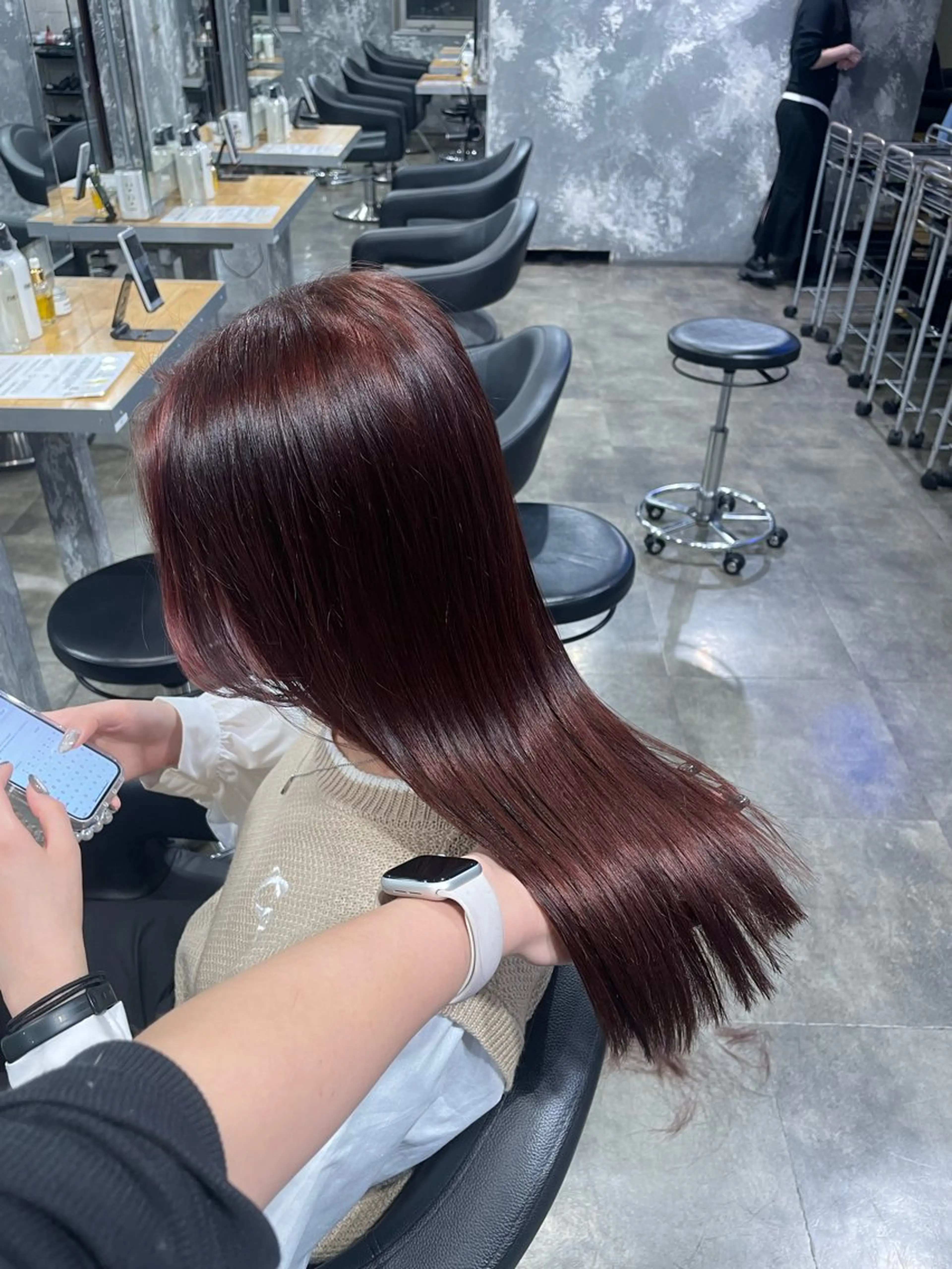 セミロング カラー カット ヘアカラー トリートメント ヘッドスパ ヘアセット ハイトーン 横浜💞ミオのヘアスタイル