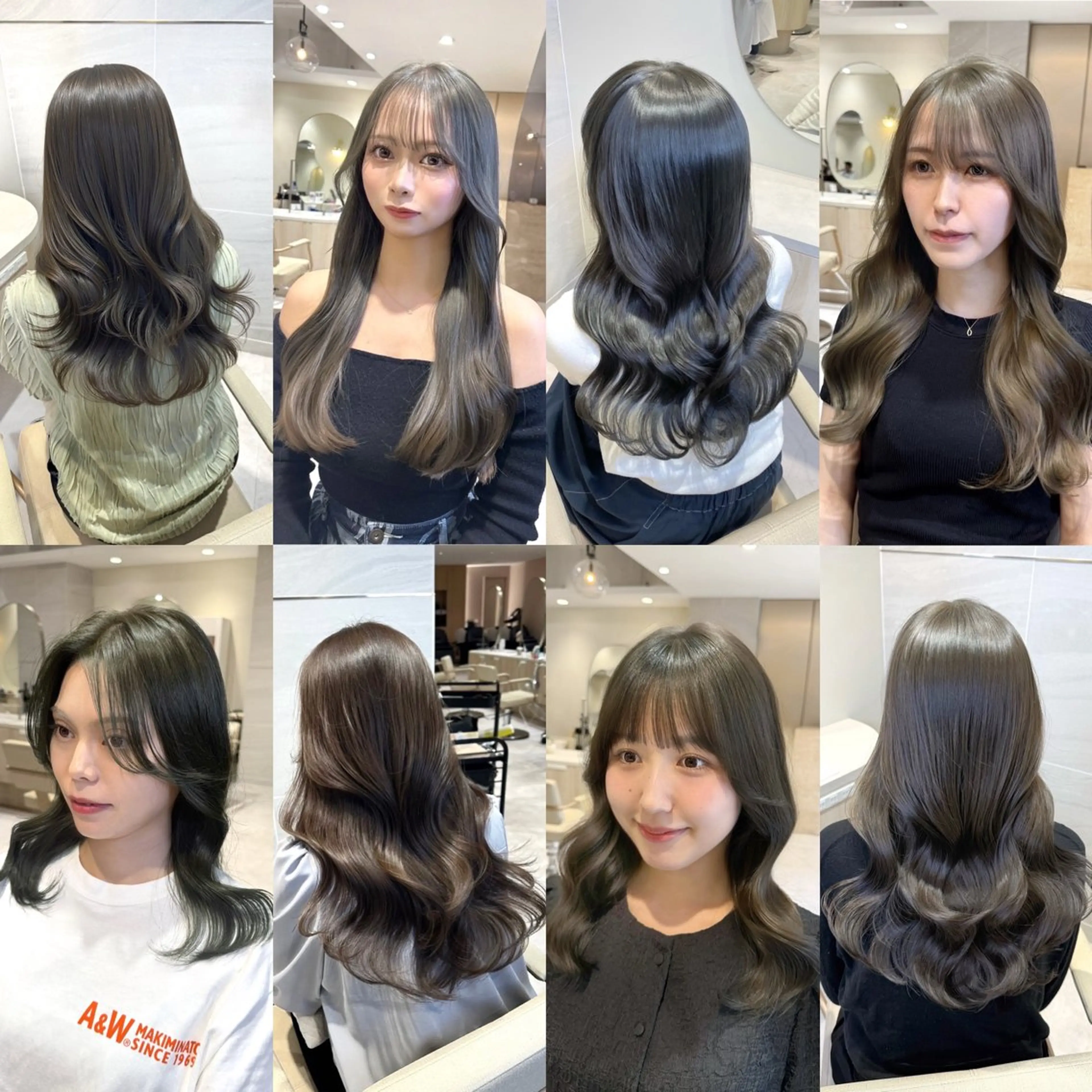 ロング カラー 透明感カラー グレージュ オリーブグレージュ オリーブグレー カット ヘアカラー トリートメント 透明感カラー🌿 グレージュ🐺陽介のヘアスタイル