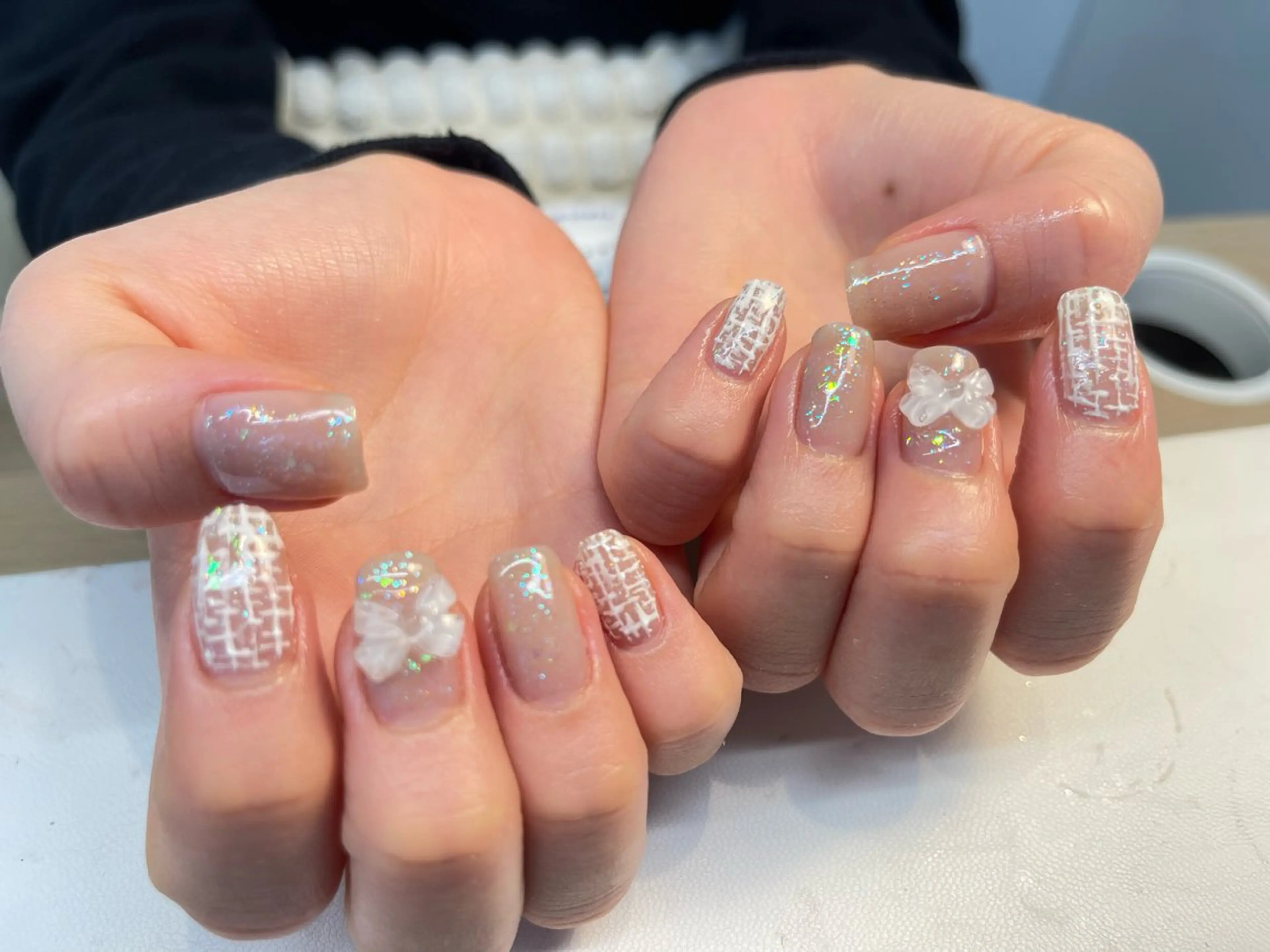 ネイル ツイードネイル ハンドネイル Lutena💅🏽 伊藤のマツエク・マツパデザイン