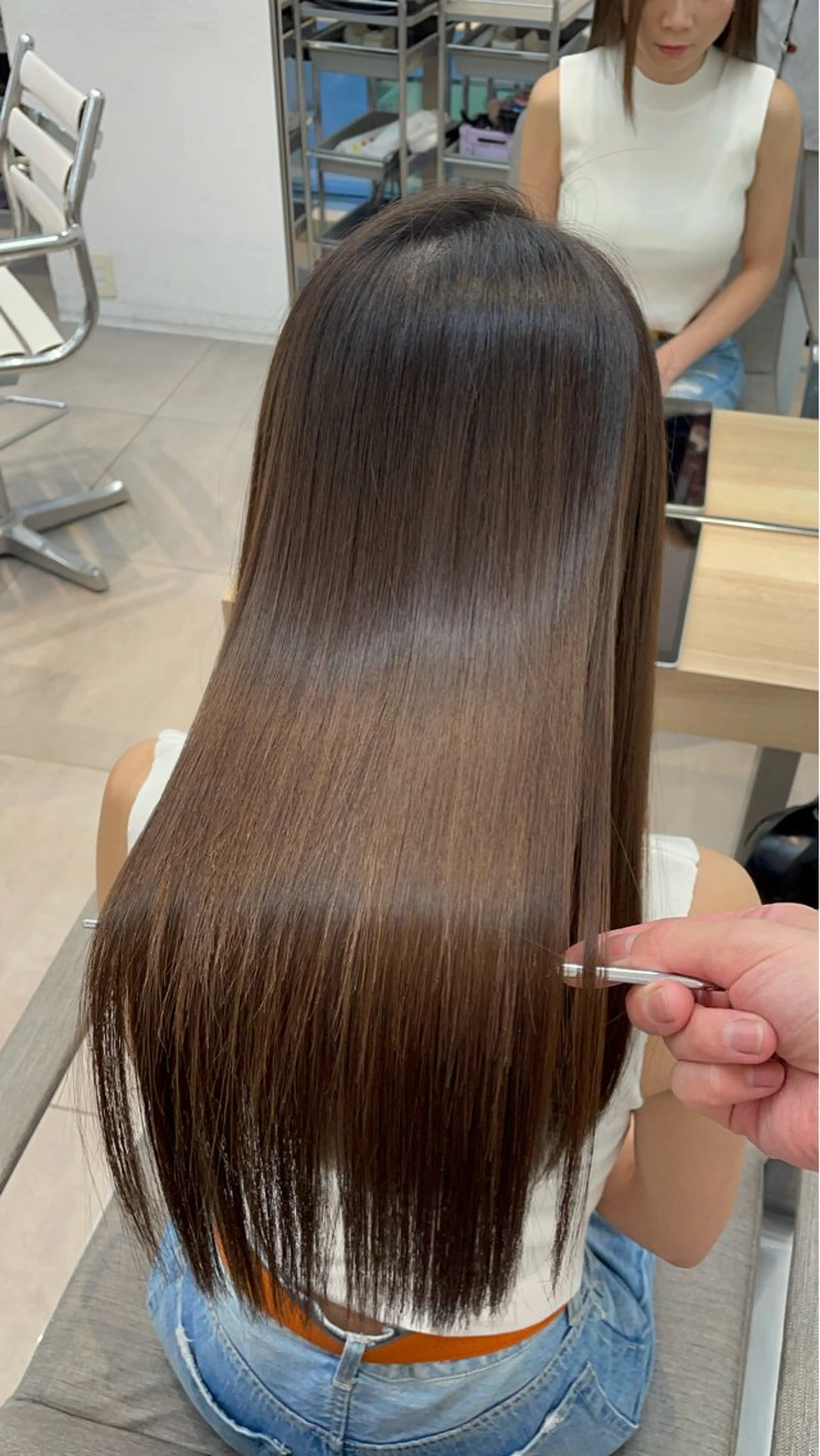 ロング カット 縮毛矯正 トリートメント ヘッドスパ ✨髪質改善✨美髪 矯正🫧小泉のヘアスタイル